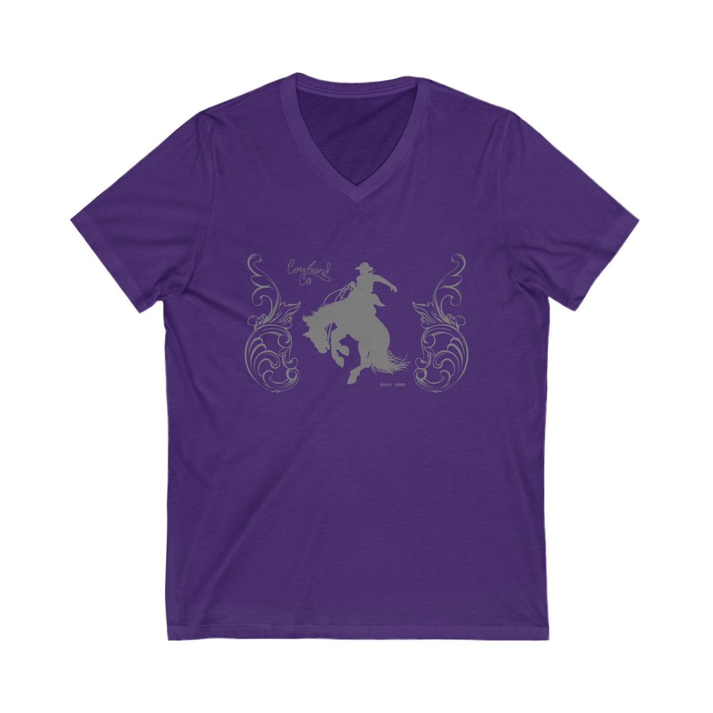 Cowhand Bronc Short Sleeve V-Neck Tee