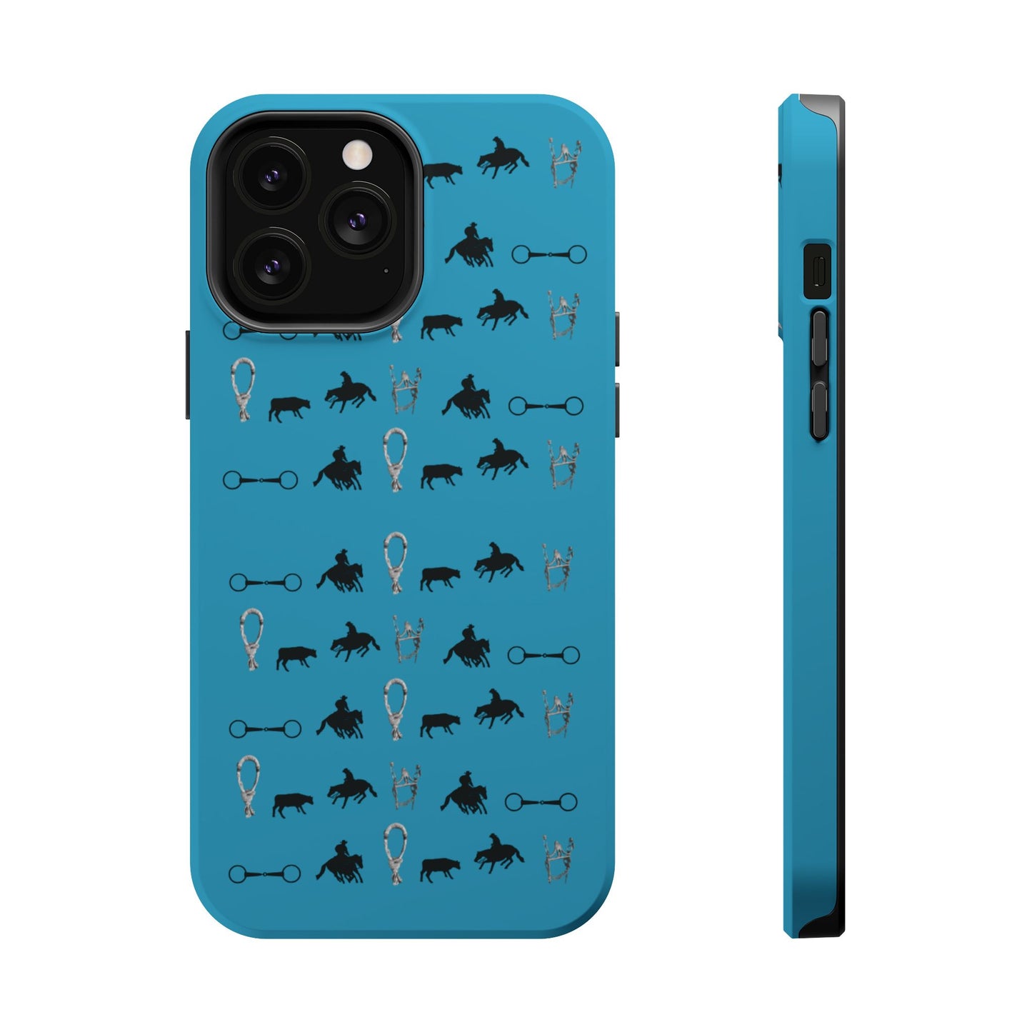 Turquoise Cowhorse Magnetic Tough Phone Case (IPhone Only)