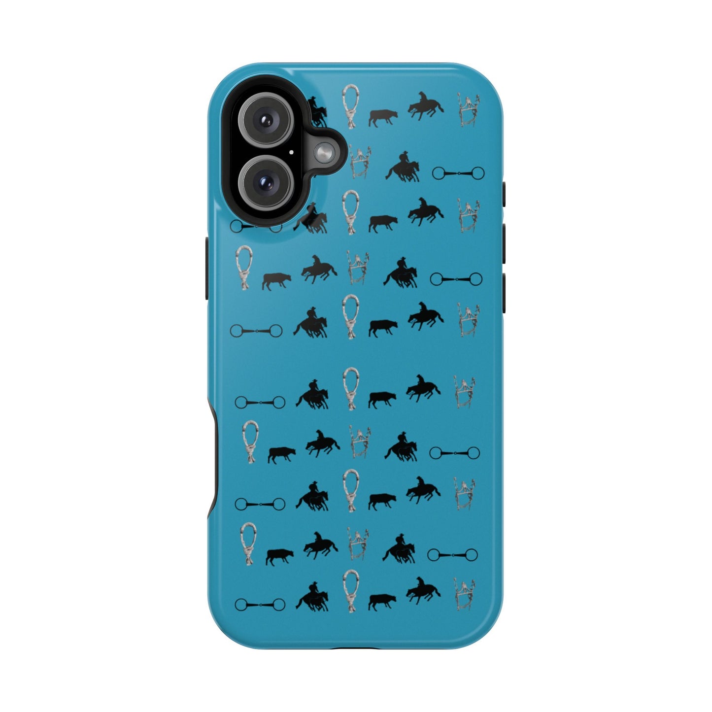 Turquoise Cowhorse Magnetic Tough Phone Case (IPhone Only)