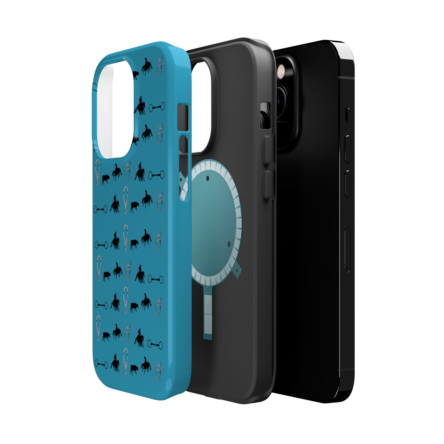 Turquoise Cowhorse Magnetic Tough Phone Case (IPhone Only)