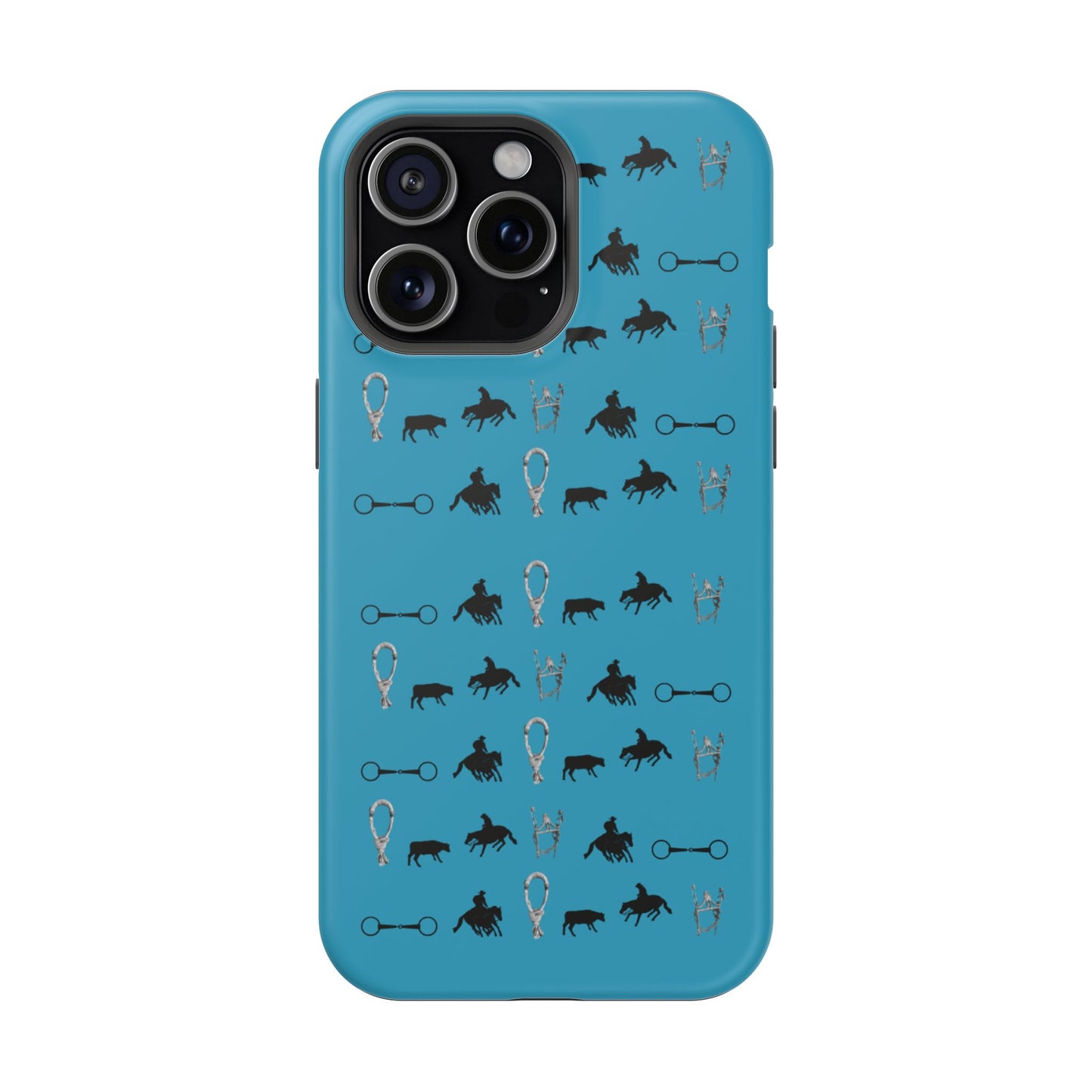Turquoise Cowhorse Magnetic Tough Phone Case (IPhone Only)