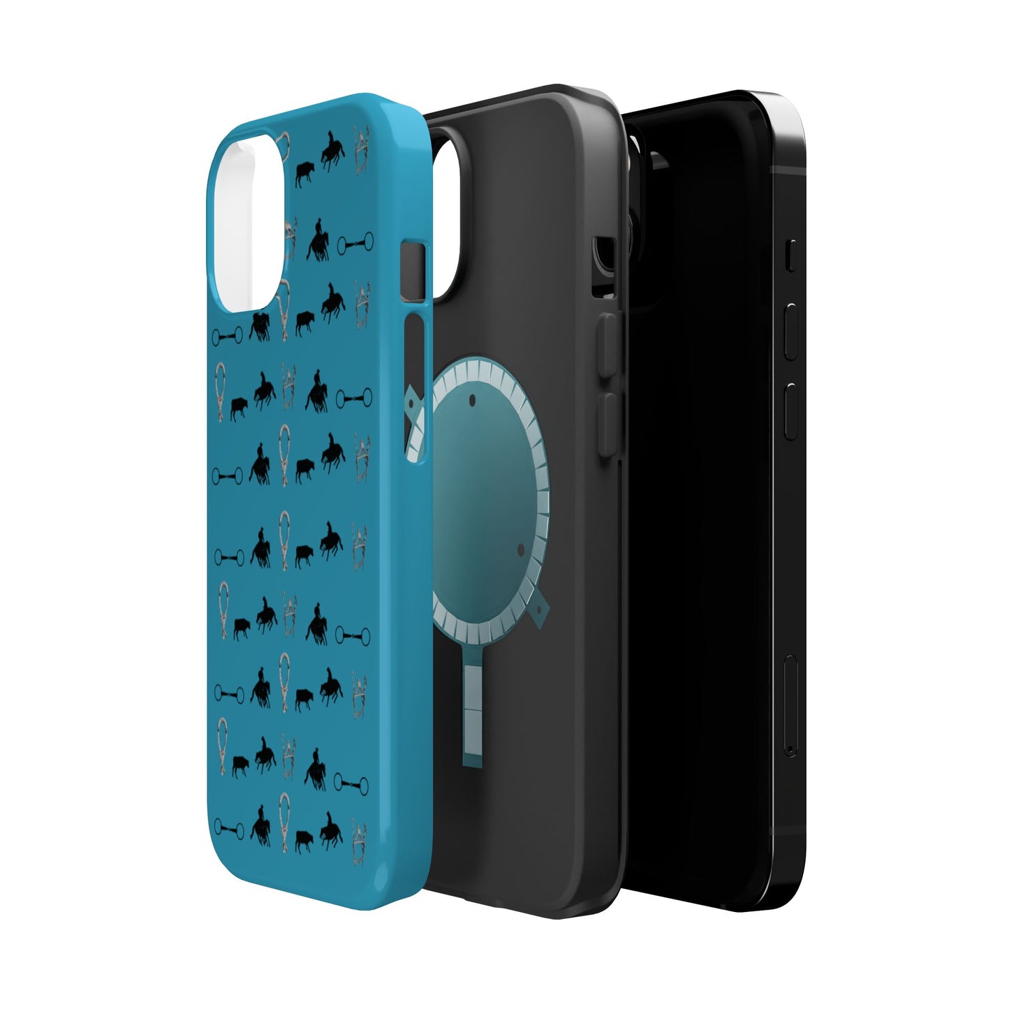 Turquoise Cowhorse Magnetic Tough Phone Case (IPhone Only)