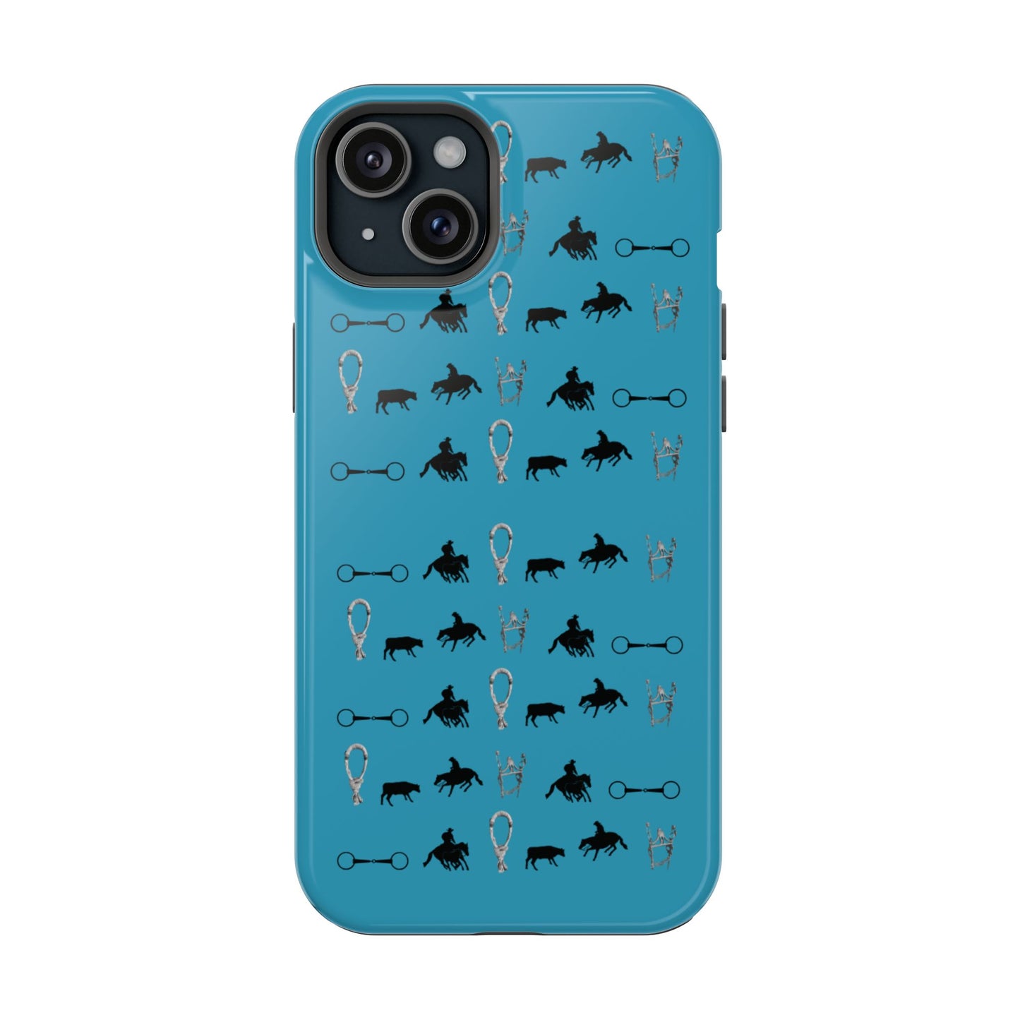 Turquoise Cowhorse Magnetic Tough Phone Case (IPhone Only)