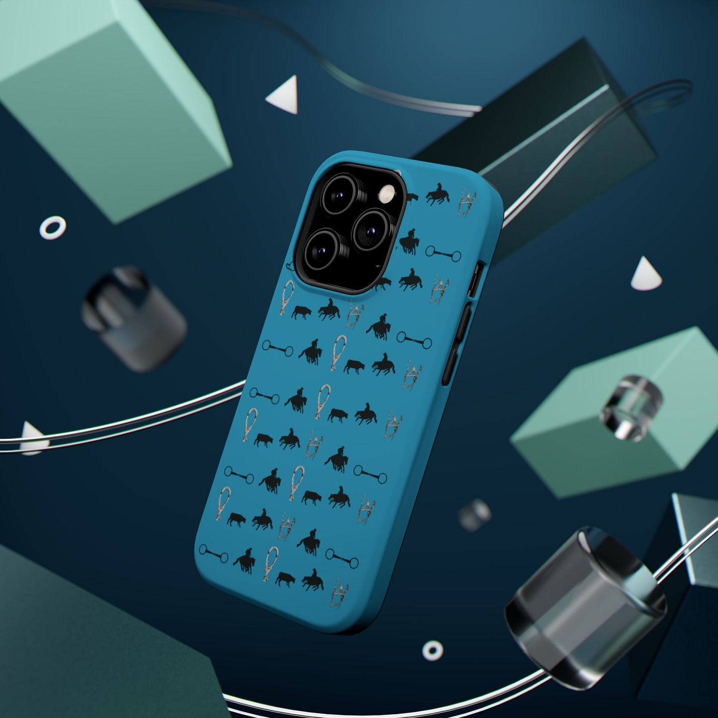 Turquoise Cowhorse Magnetic Tough Phone Case (IPhone Only)