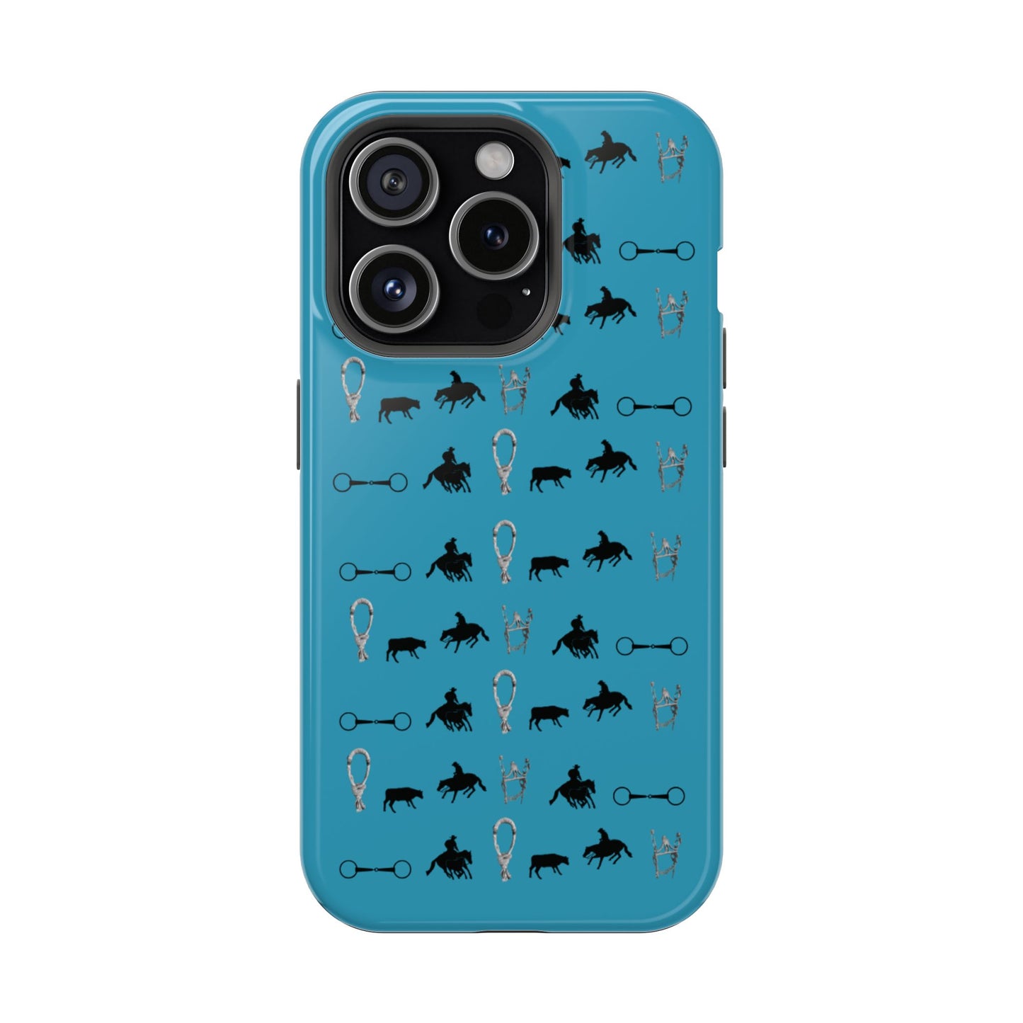 Turquoise Cowhorse Magnetic Tough Phone Case (IPhone Only)