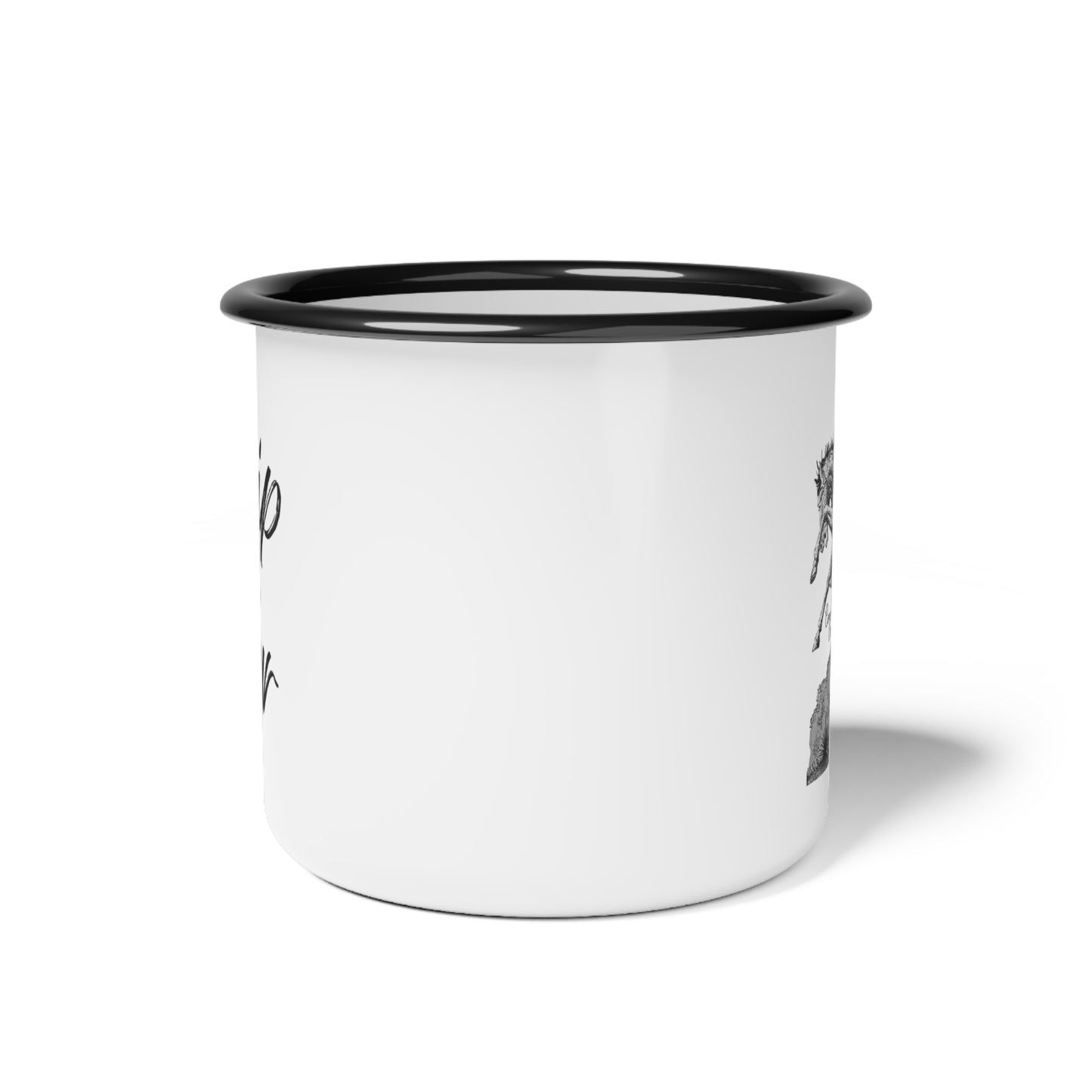 Whip & Spur Enamel Camp Cup