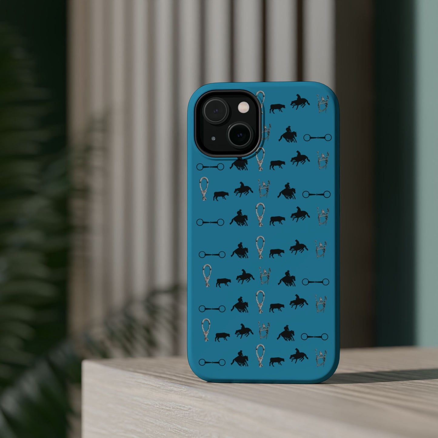 Turquoise Cowhorse Magnetic Tough Phone Case (IPhone Only)