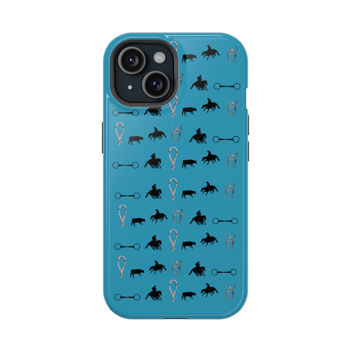 Turquoise Cowhorse Magnetic Tough Phone Case (IPhone Only)