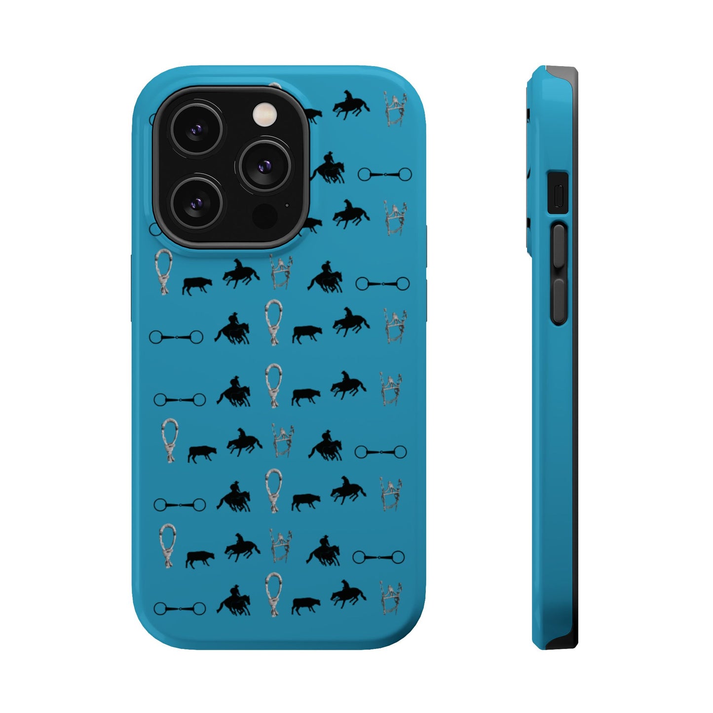 Turquoise Cowhorse Magnetic Tough Phone Case (IPhone Only)