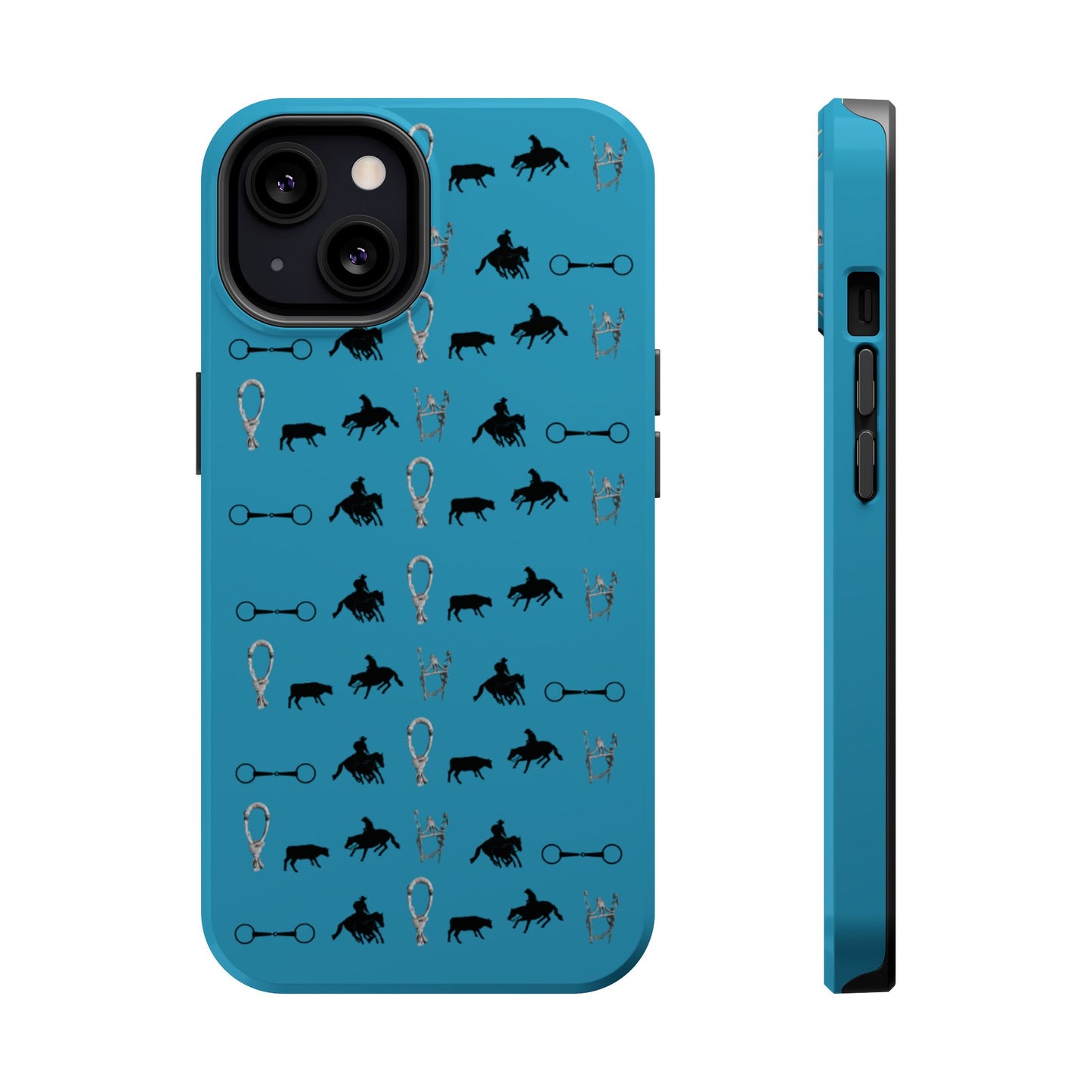 Turquoise Cowhorse Magnetic Tough Phone Case (IPhone Only)