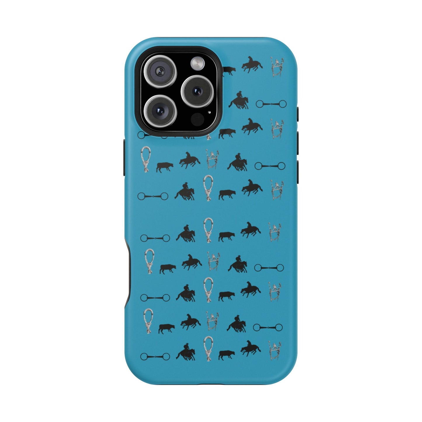 Turquoise Cowhorse Magnetic Tough Phone Case (IPhone Only)