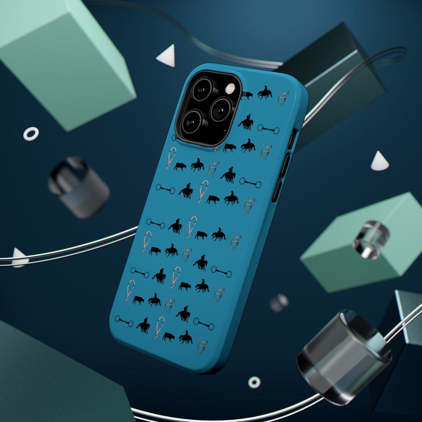 Turquoise Cowhorse Magnetic Tough Phone Case (IPhone Only)