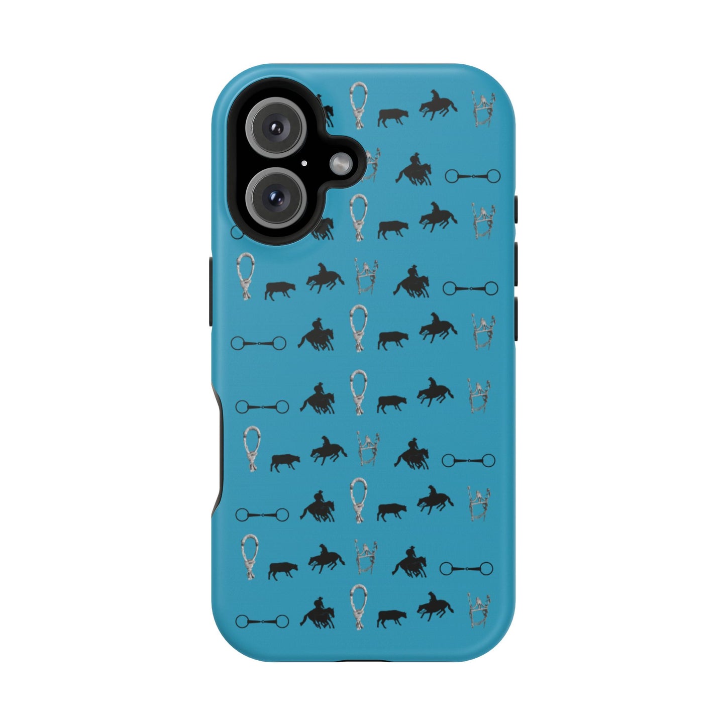 Turquoise Cowhorse Magnetic Tough Phone Case (IPhone Only)