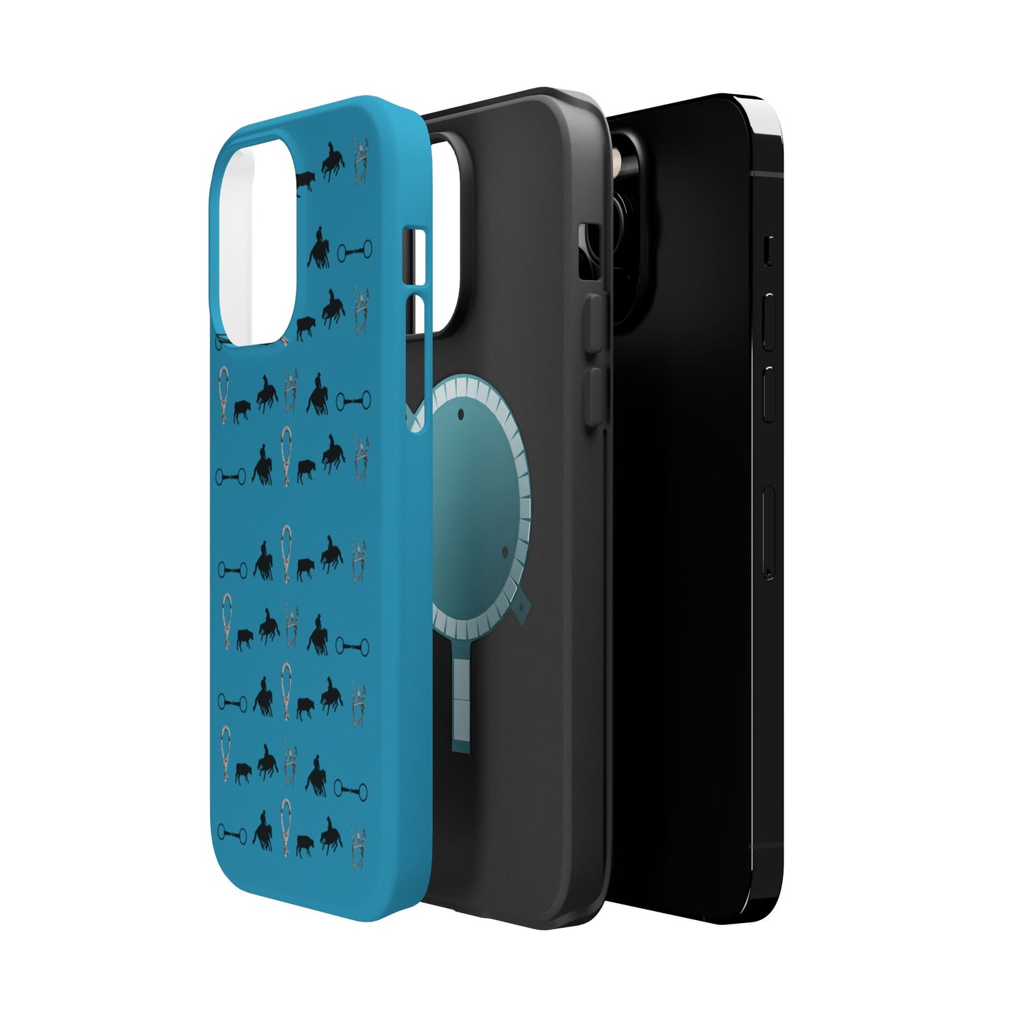Turquoise Cowhorse Magnetic Tough Phone Case (IPhone Only)