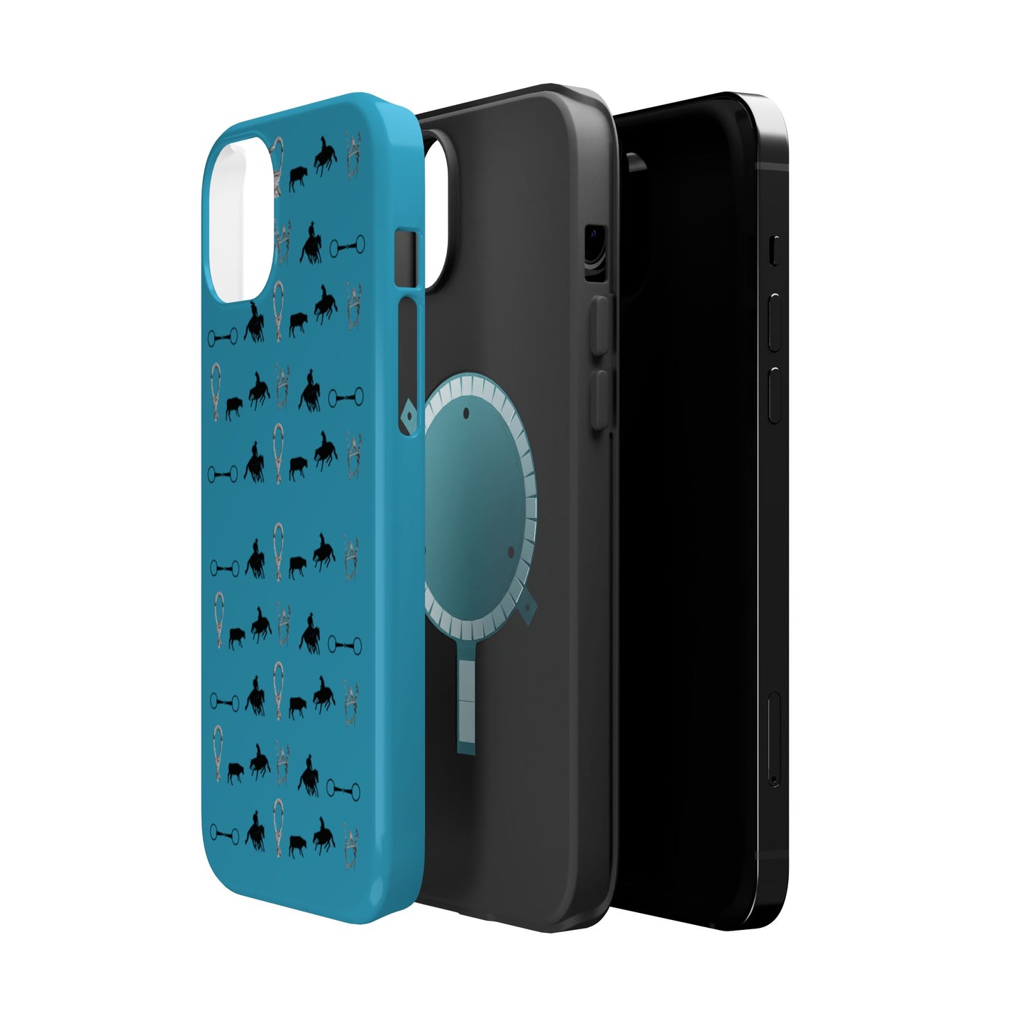 Turquoise Cowhorse Magnetic Tough Phone Case (IPhone Only)
