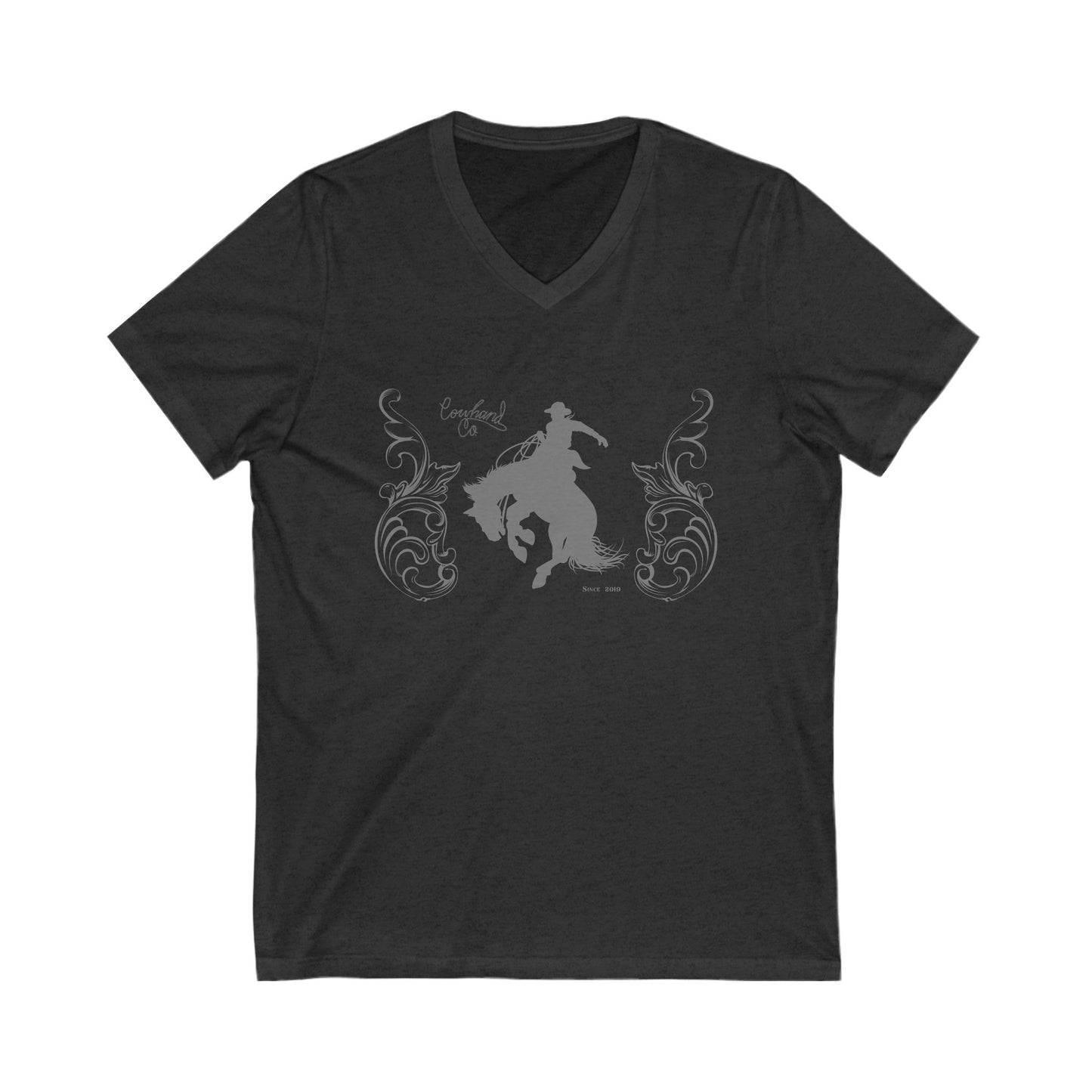 Cowhand Bronc Short Sleeve V-Neck Tee