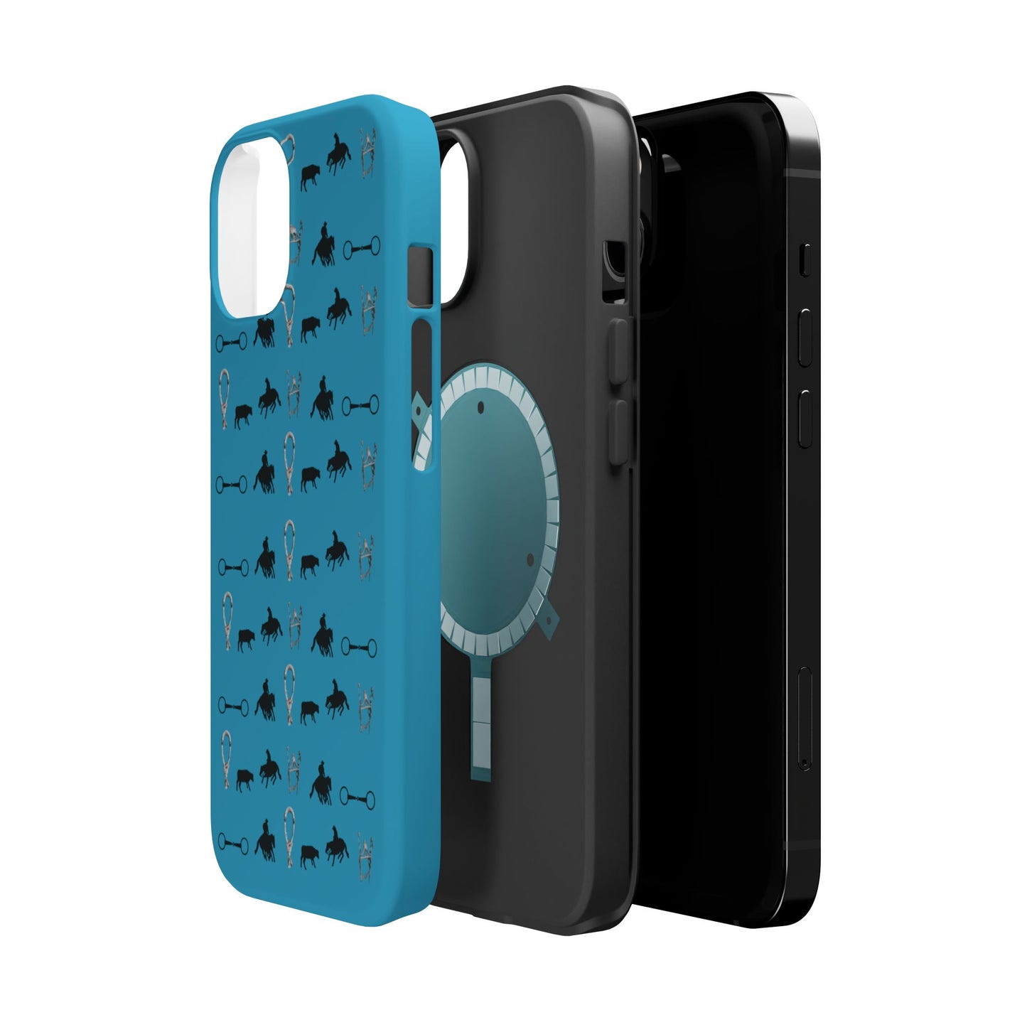 Turquoise Cowhorse Magnetic Tough Phone Case (IPhone Only)