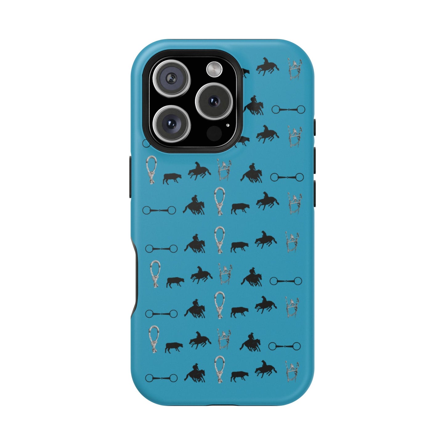 Turquoise Cowhorse Magnetic Tough Phone Case (IPhone Only)