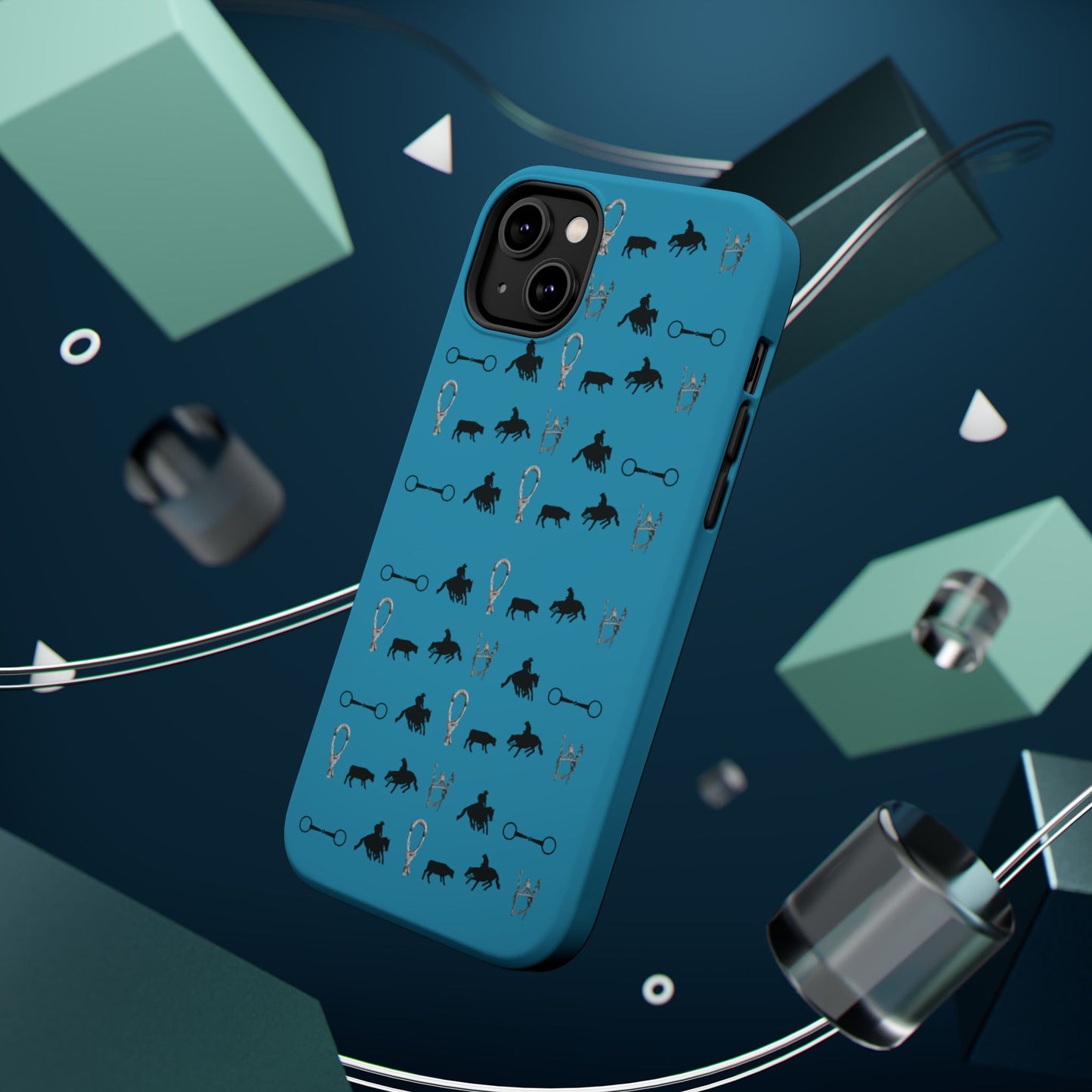 Turquoise Cowhorse Magnetic Tough Phone Case (IPhone Only)