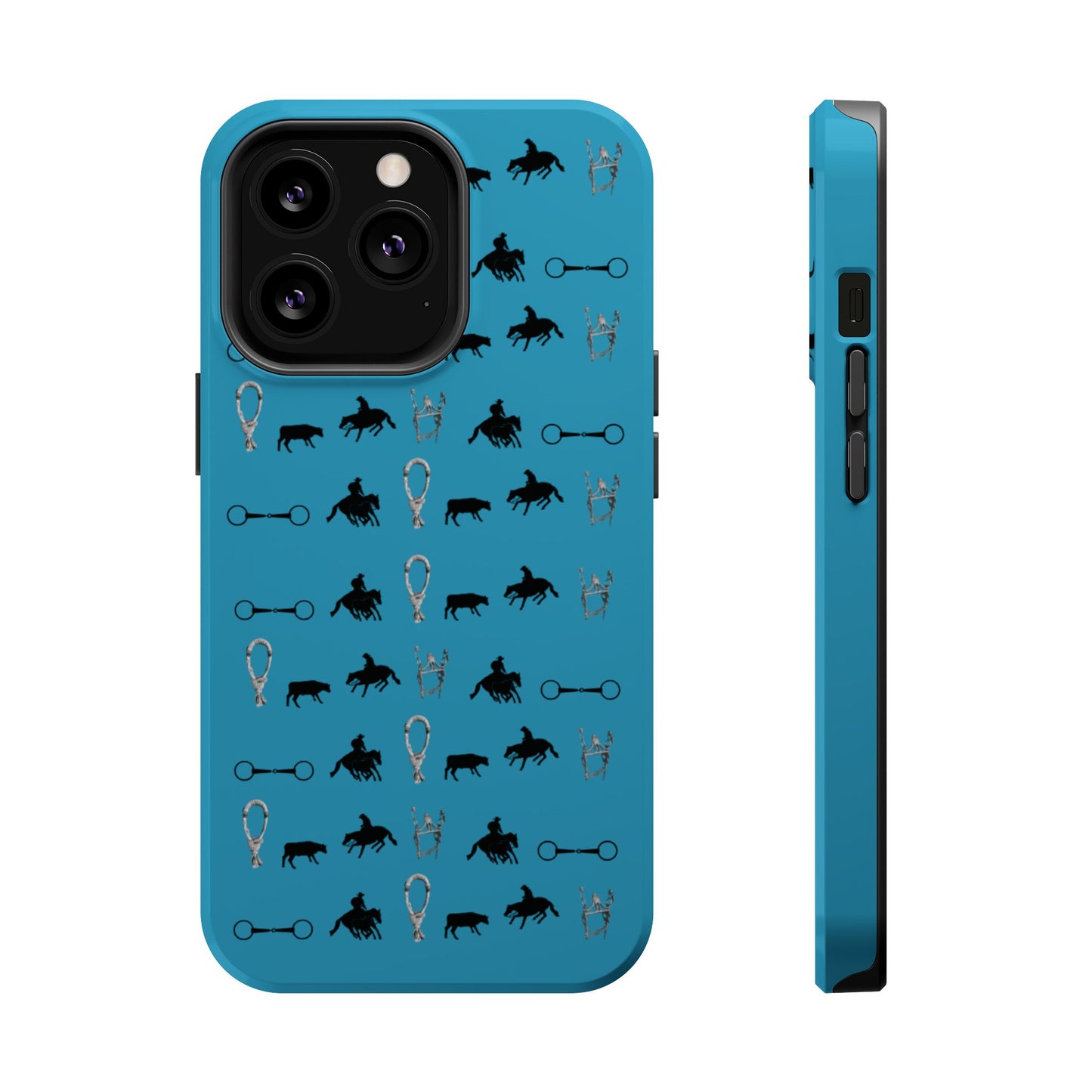 Turquoise Cowhorse Magnetic Tough Phone Case (IPhone Only)