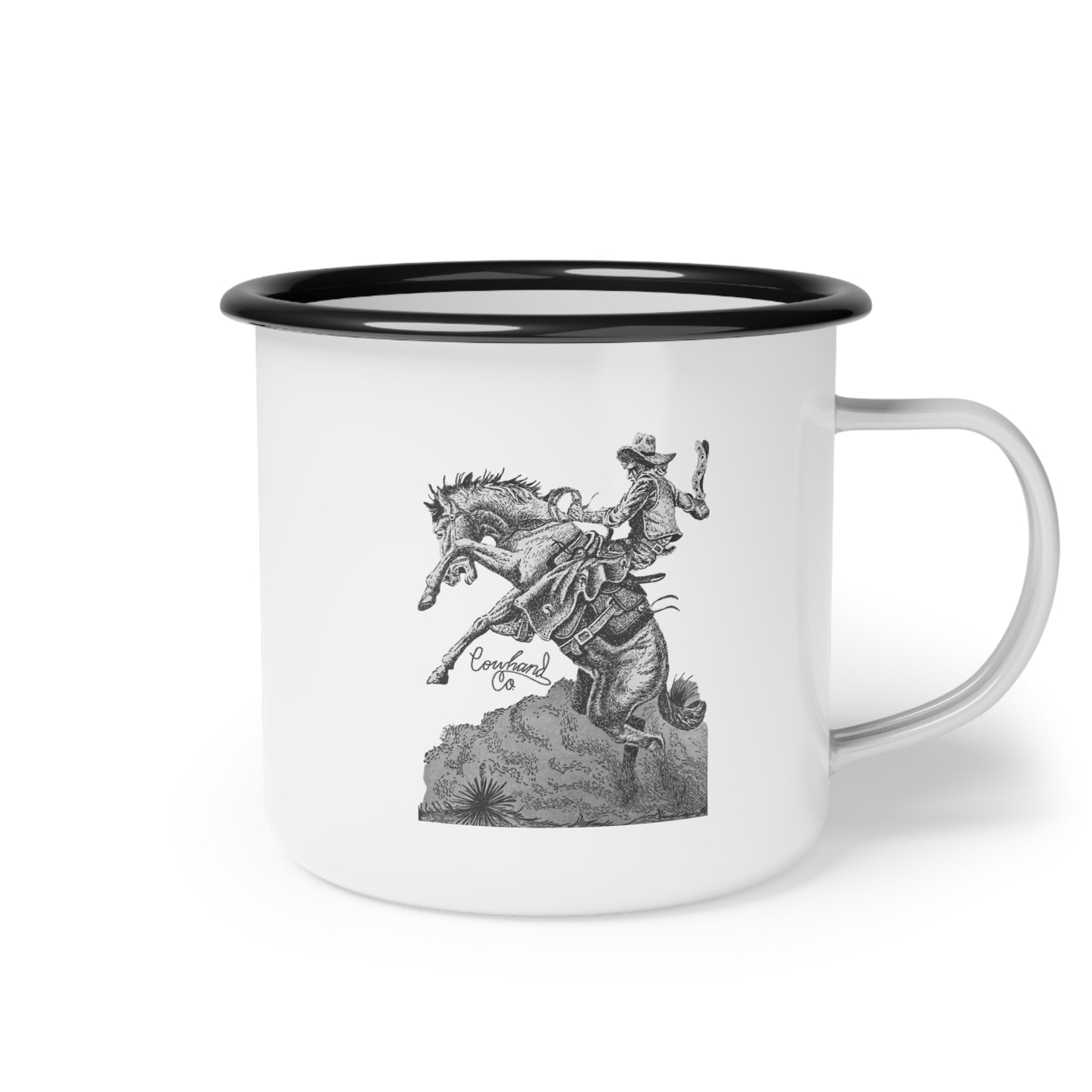 Whip & Spur Enamel Camp Cup
