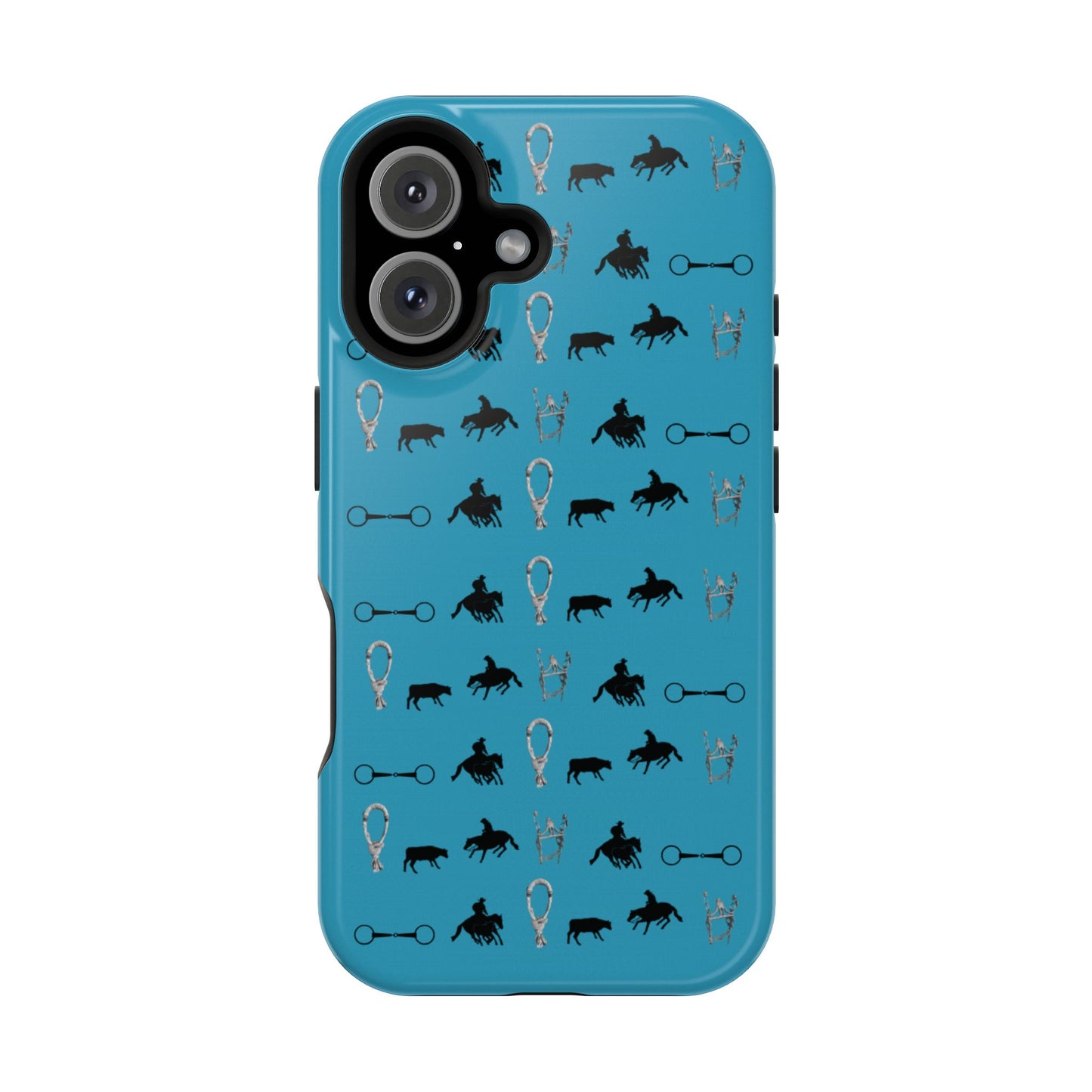 Turquoise Cowhorse Magnetic Tough Phone Case (IPhone Only)