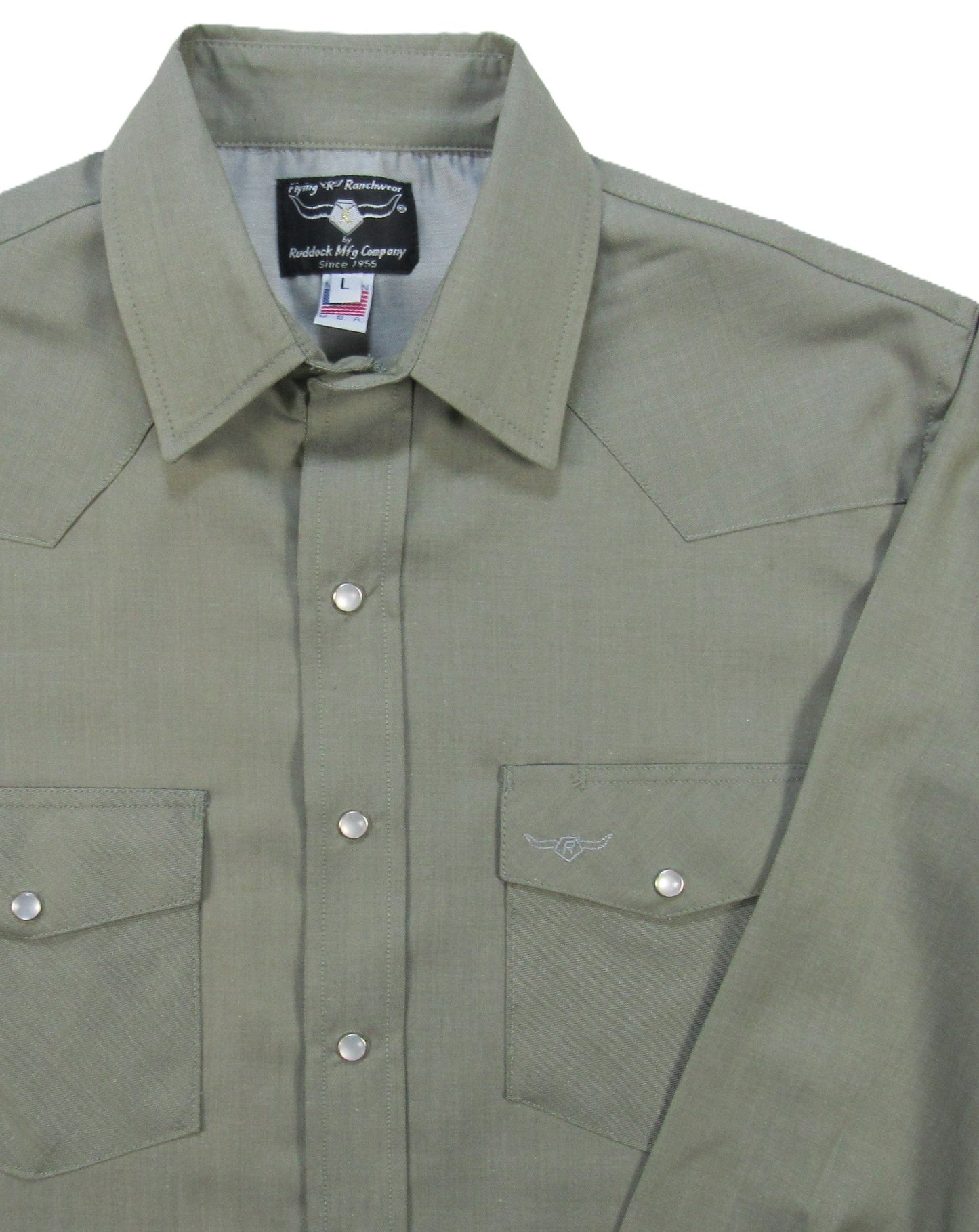 Flying R Ranchwear - Primo Solids - Soft Olive - Long Sleeve