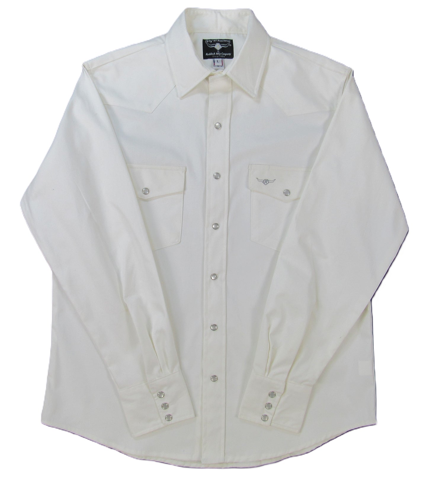 Flying R Ranchwear - Primo Solids - White Oxford - Long Sleeve
