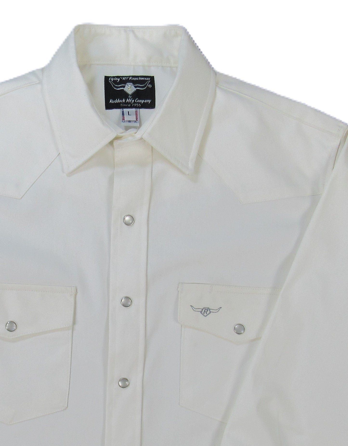 Flying R Ranchwear - Primo Solids - White Oxford - Long Sleeve