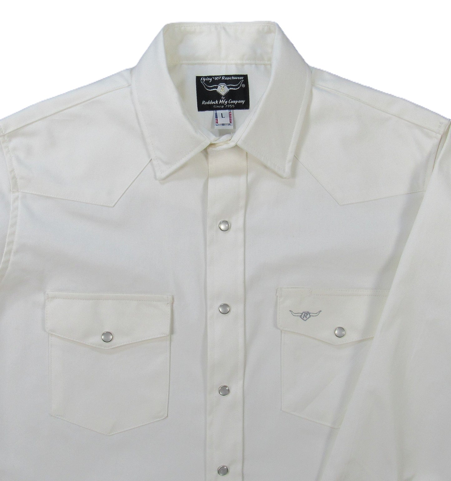 Flying R Ranchwear - Primo Solids - White Oxford - Long Sleeve