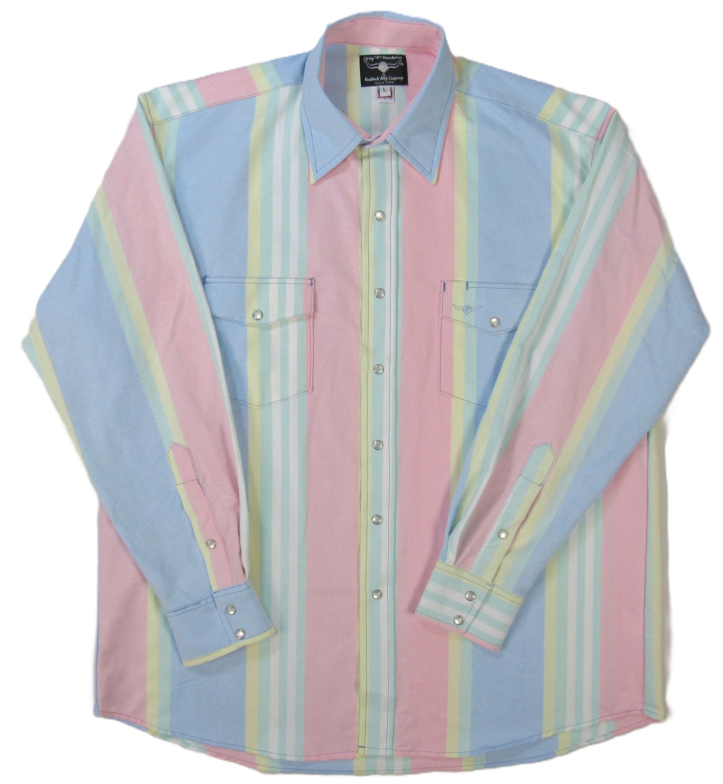 Flying R Ranchwear - Retro Awning Stripe - Long Sleeve - Snaps