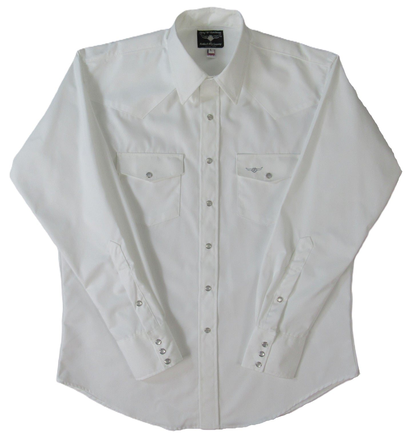 Flying R Ranchwear - Corona 80's Pinpoint Oxford - White - Long Sleeve