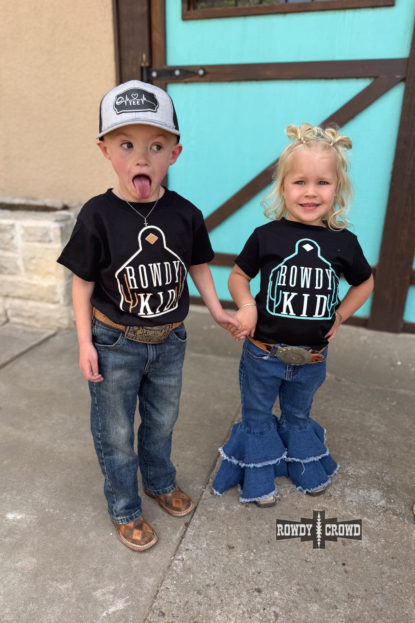 Rowdy Kid Tee- Turquoise