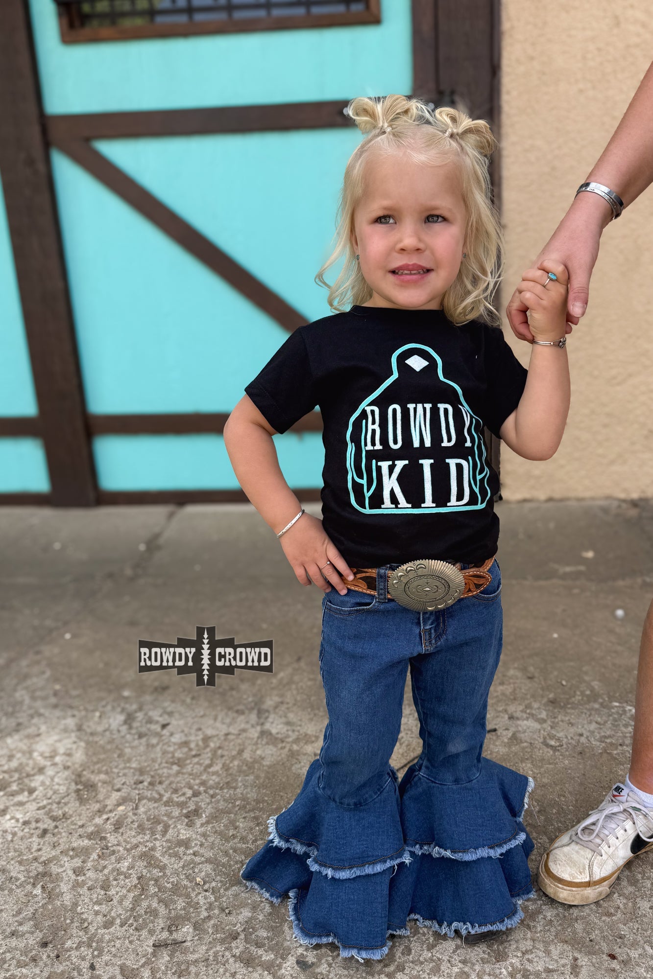 Rowdy Kid Tee- Turquoise