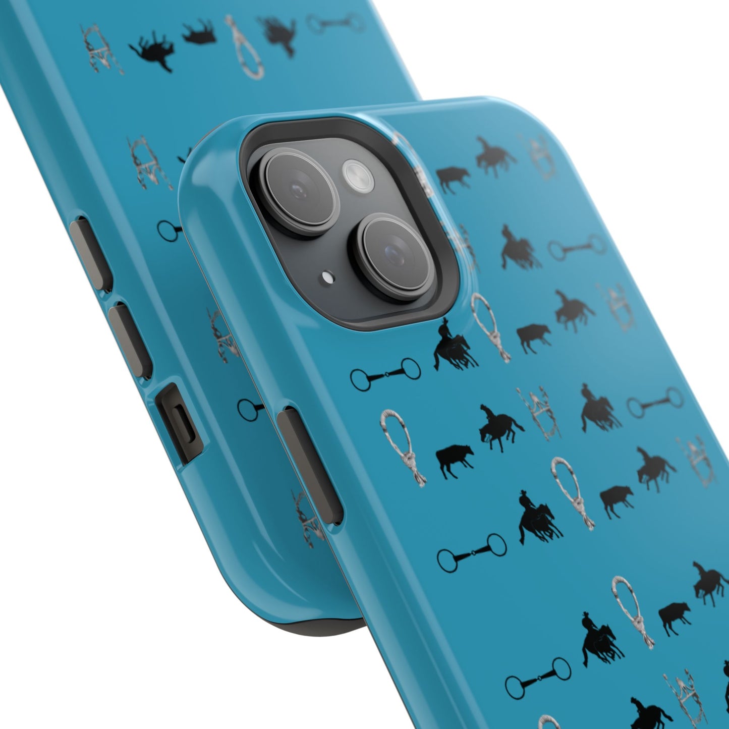 Turquoise Cowhorse Magnetic Tough Phone Case (IPhone Only)