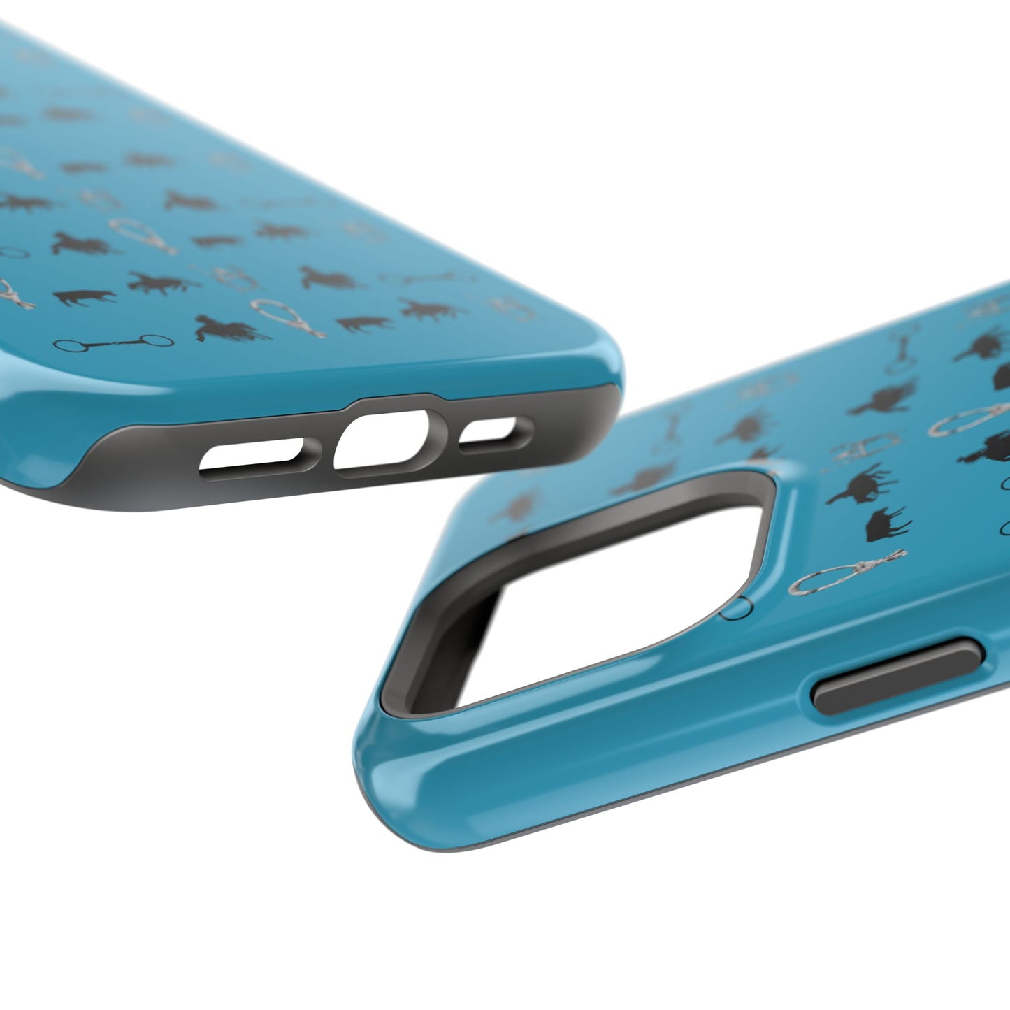 Turquoise Cowhorse Magnetic Tough Phone Case (IPhone Only)