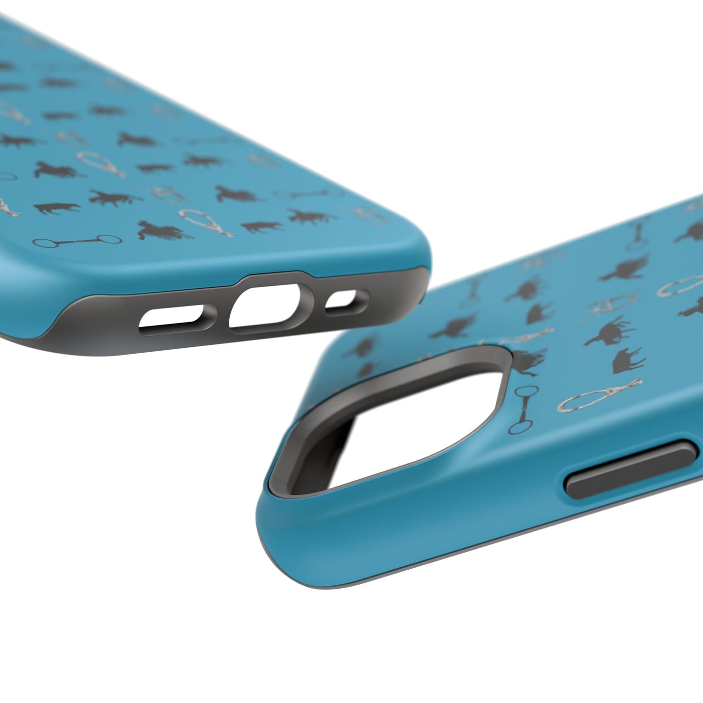 Turquoise Cowhorse Magnetic Tough Phone Case (IPhone Only)