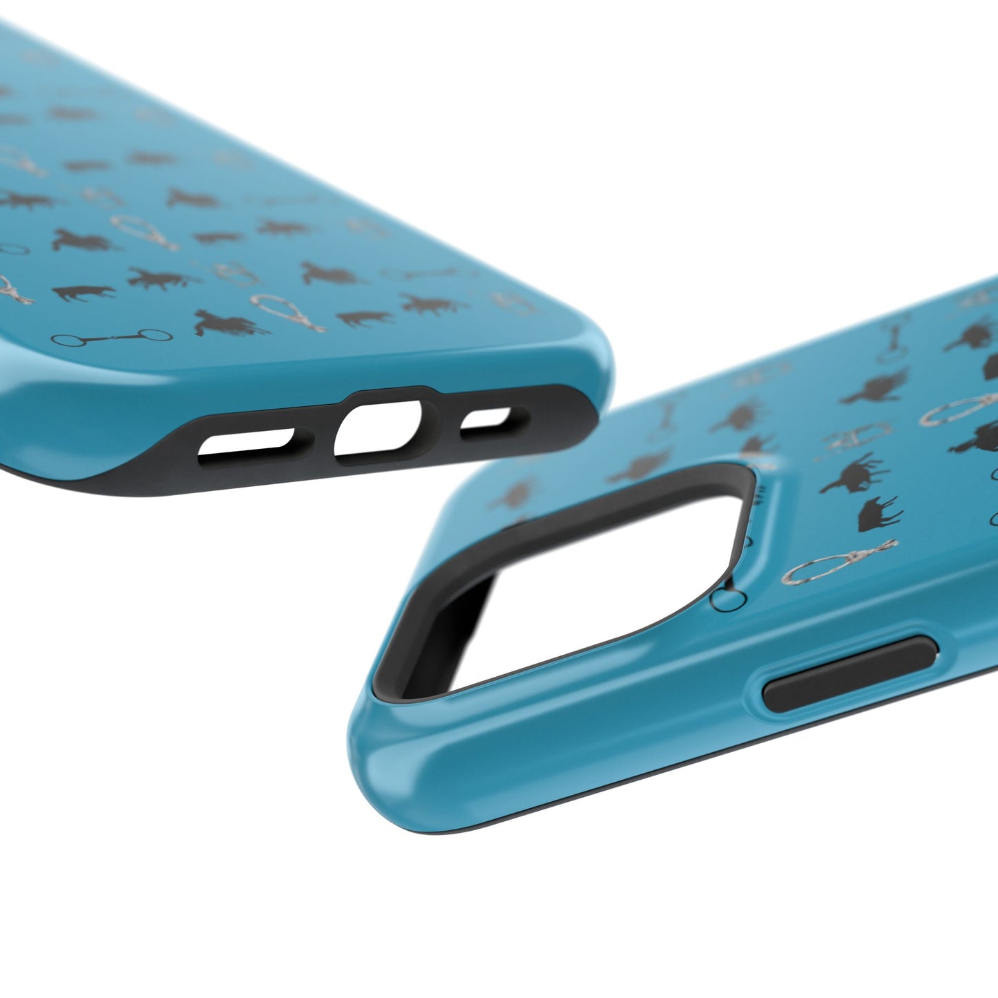 Turquoise Cowhorse Magnetic Tough Phone Case (IPhone Only)