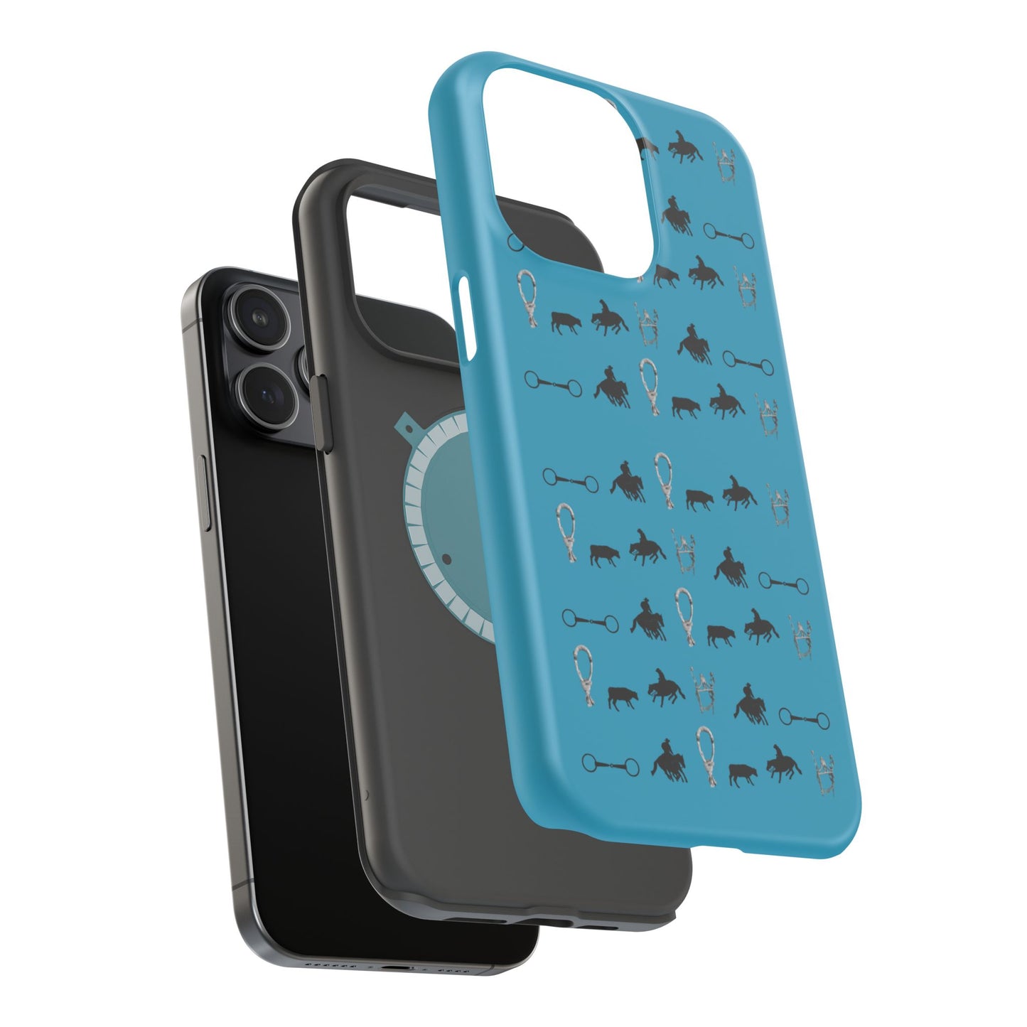 Turquoise Cowhorse Magnetic Tough Phone Case (IPhone Only)