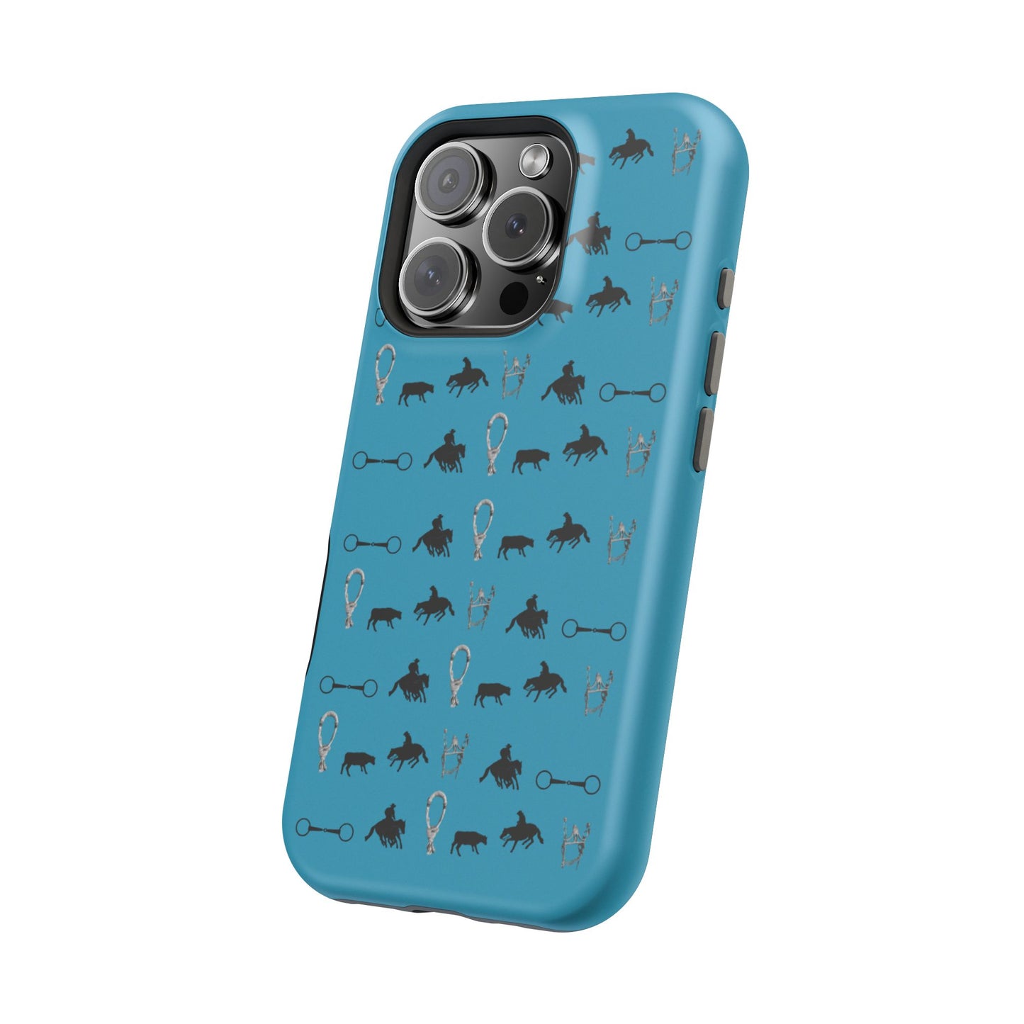 Turquoise Cowhorse Magnetic Tough Phone Case (IPhone Only)