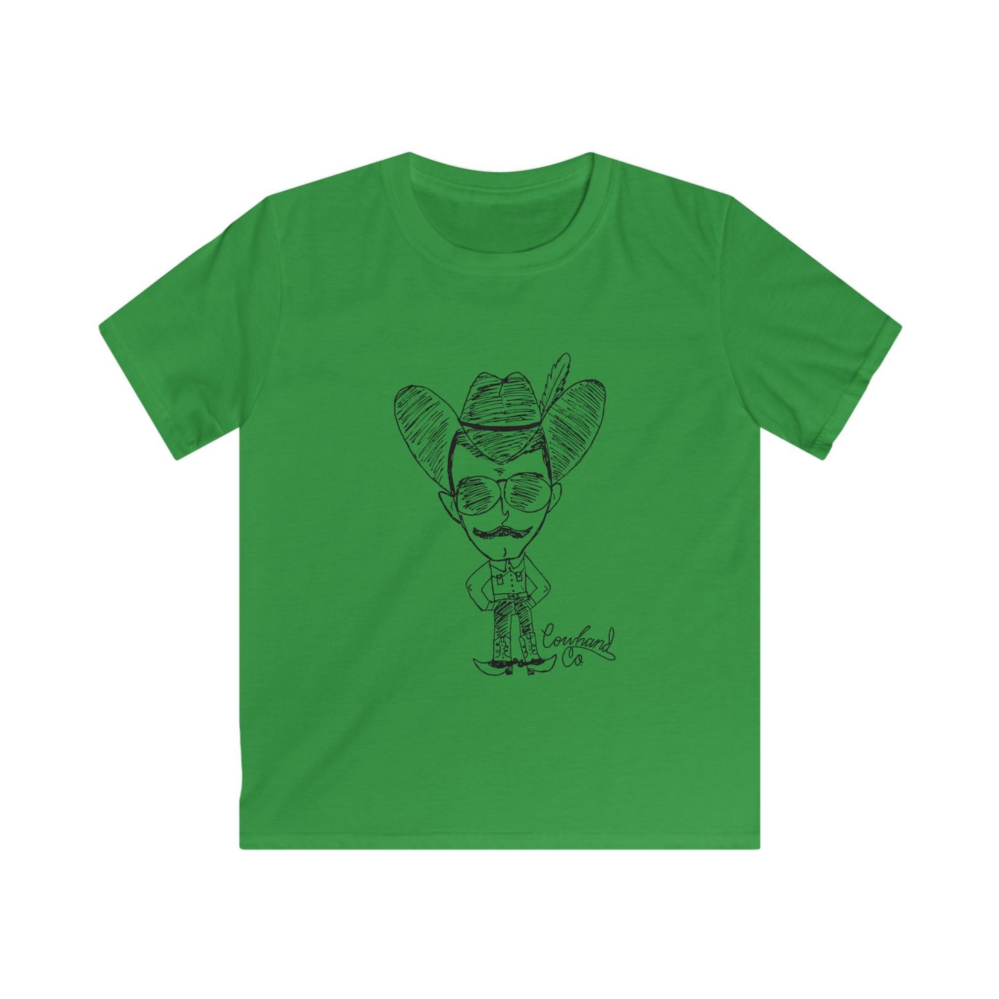 Kids Tee — Hand-Drawn Cowboy Sketch Graphic