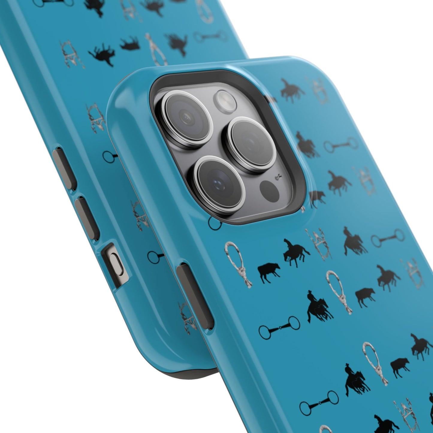 Turquoise Cowhorse Magnetic Tough Phone Case (IPhone Only)