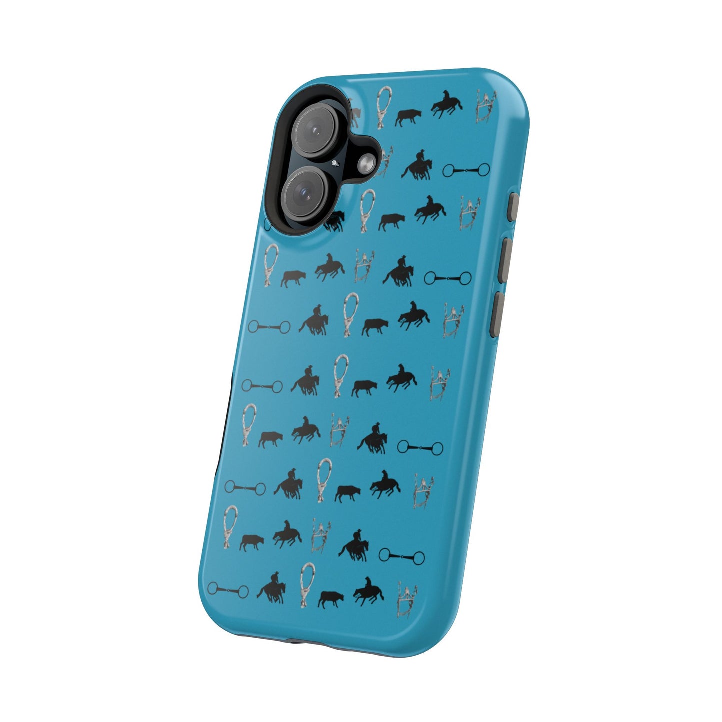 Turquoise Cowhorse Magnetic Tough Phone Case (IPhone Only)