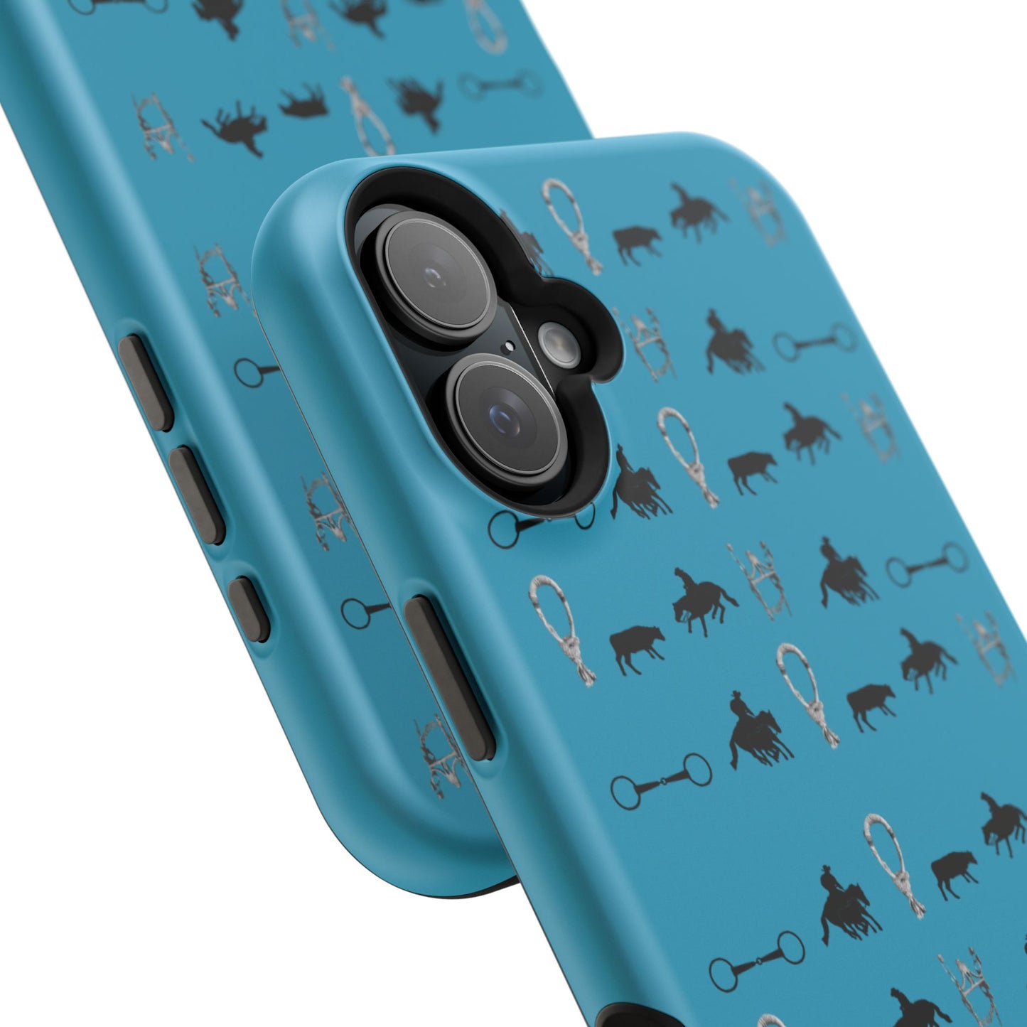 Turquoise Cowhorse Magnetic Tough Phone Case (IPhone Only)