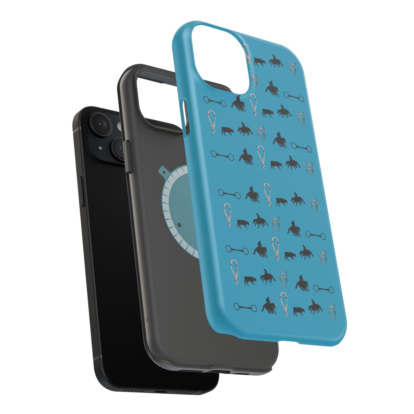 Turquoise Cowhorse Magnetic Tough Phone Case (IPhone Only)