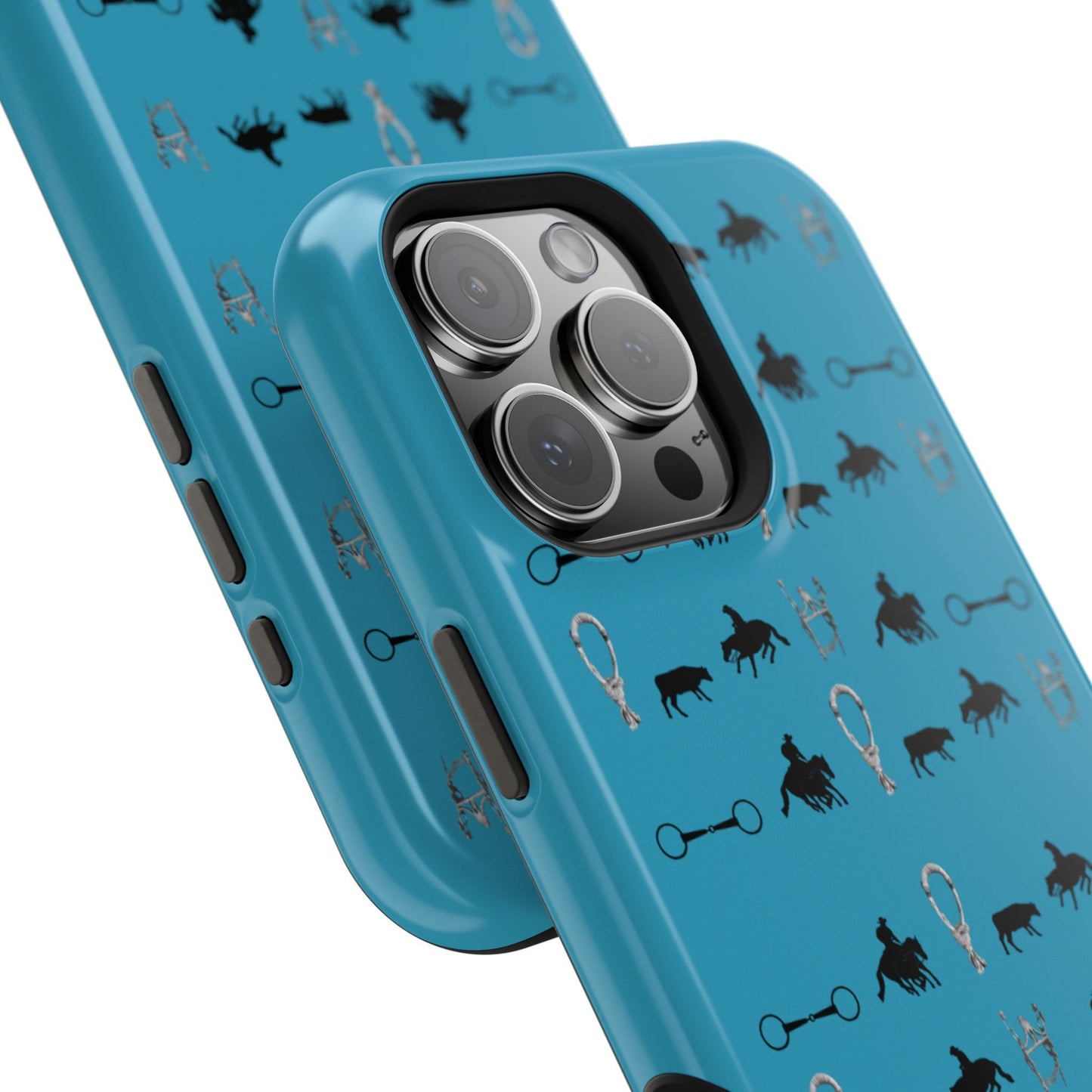 Turquoise Cowhorse Magnetic Tough Phone Case (IPhone Only)