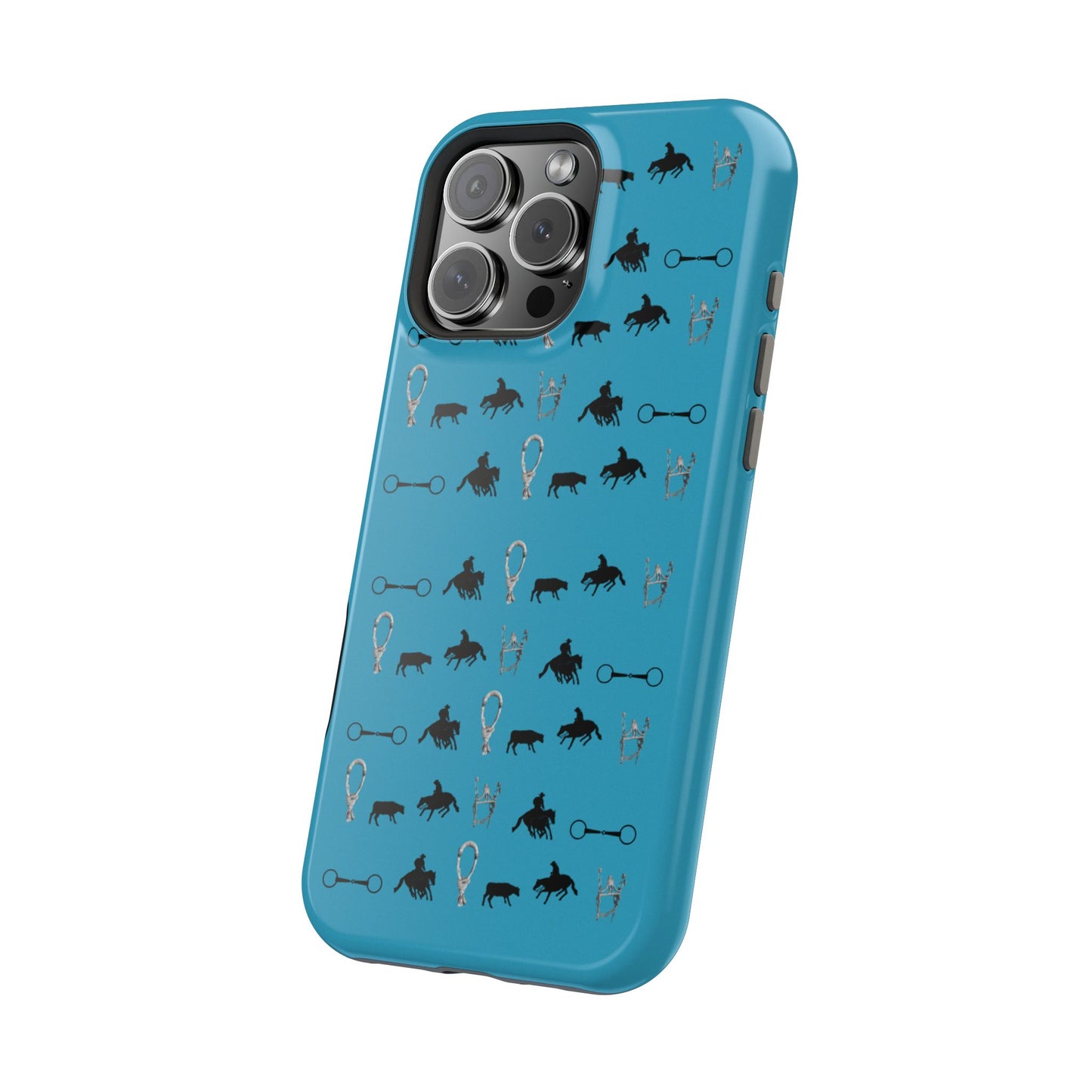 Turquoise Cowhorse Magnetic Tough Phone Case (IPhone Only)