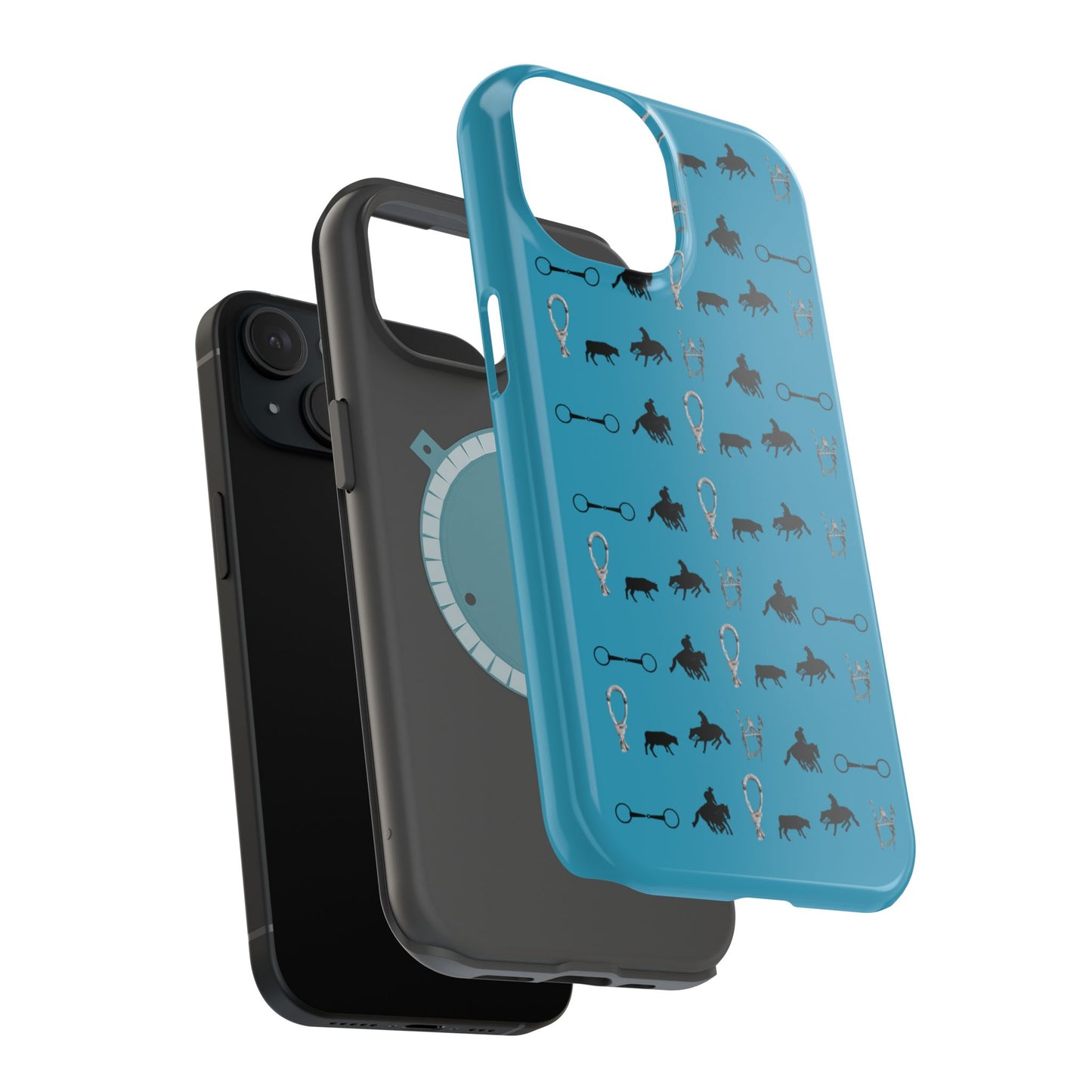 Turquoise Cowhorse Magnetic Tough Phone Case (IPhone Only)