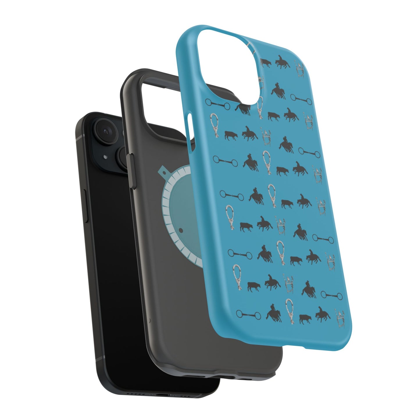 Turquoise Cowhorse Magnetic Tough Phone Case (IPhone Only)