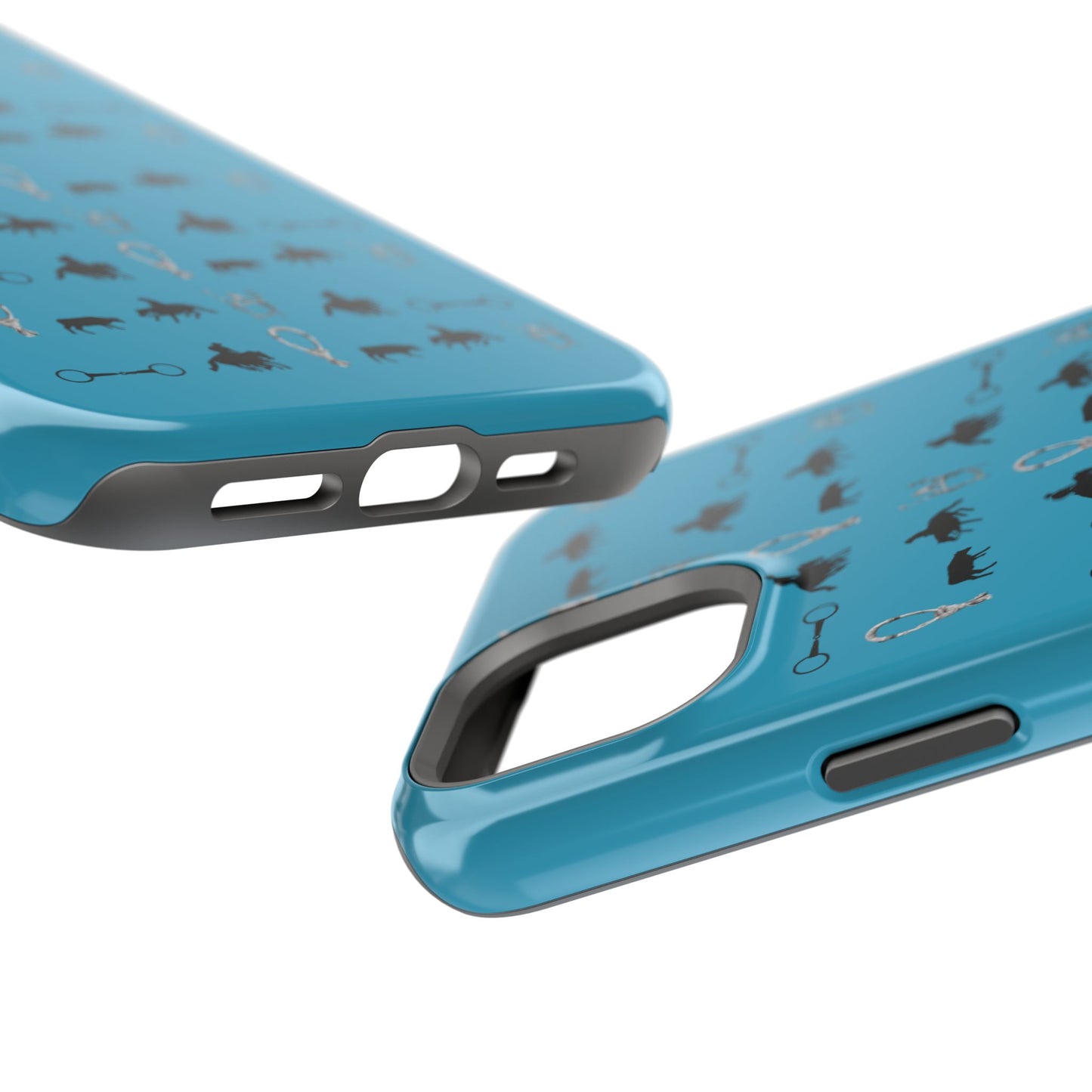 Turquoise Cowhorse Magnetic Tough Phone Case (IPhone Only)